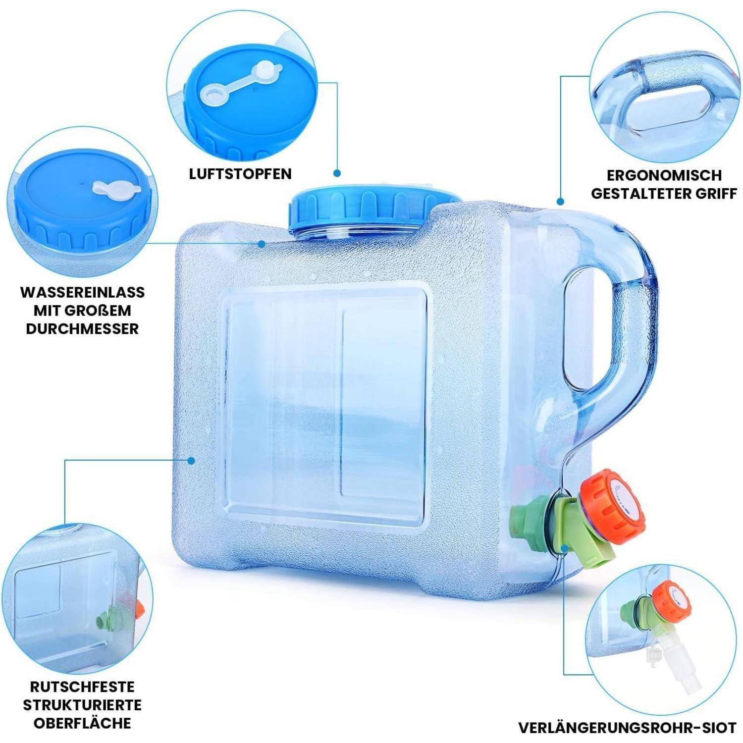 Wasserkanister 22L Trinkwasserkanister Hahn 5 l (normale Version)