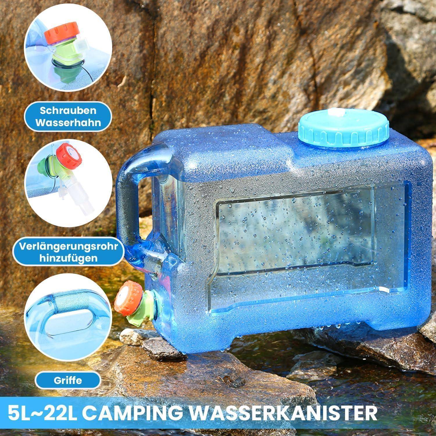 Wasserkanister 5L 22L Hahn Griffe BPAfrei 12 Liter neue Aufrüstung