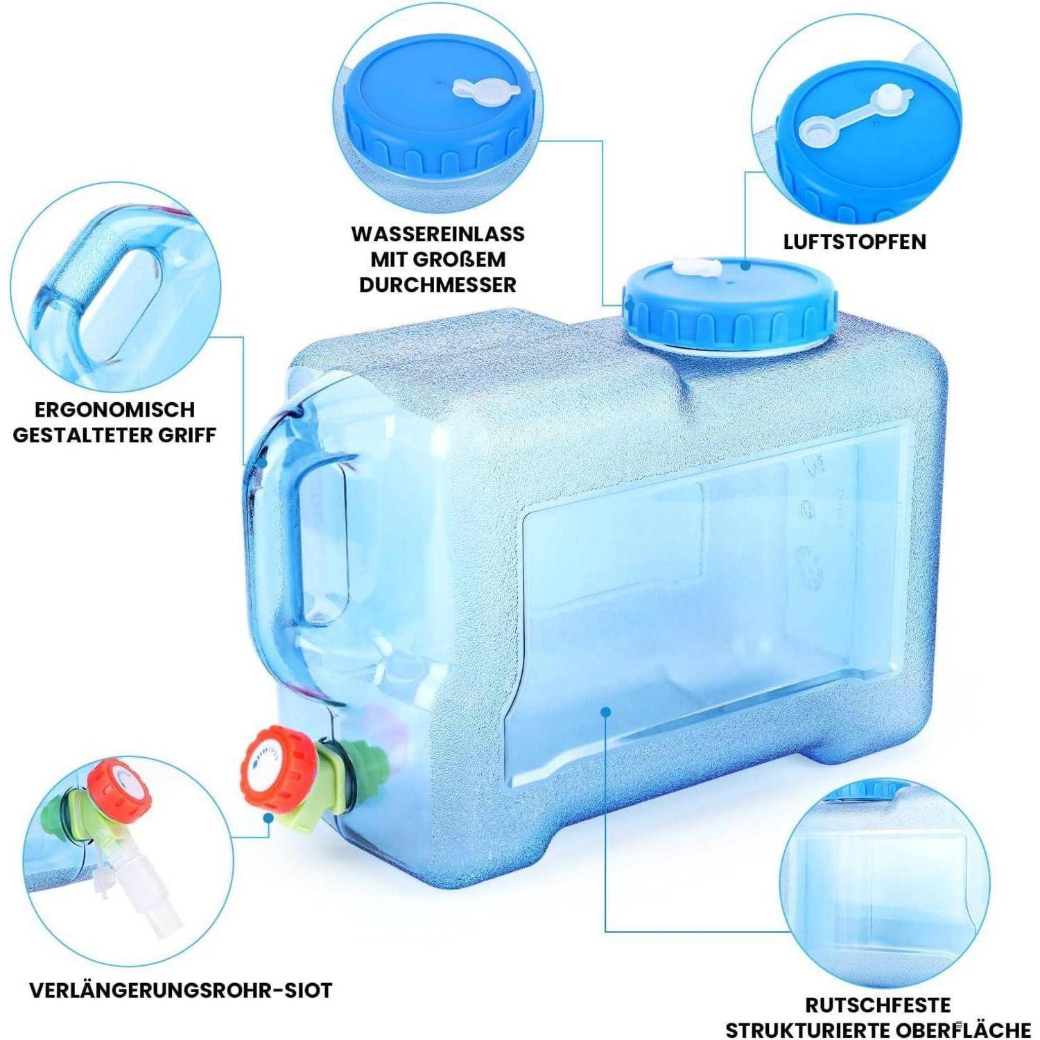 Wasserkanister 5L 22L Hahn Griffe BPAfrei 12 Liter neue Aufrüstung