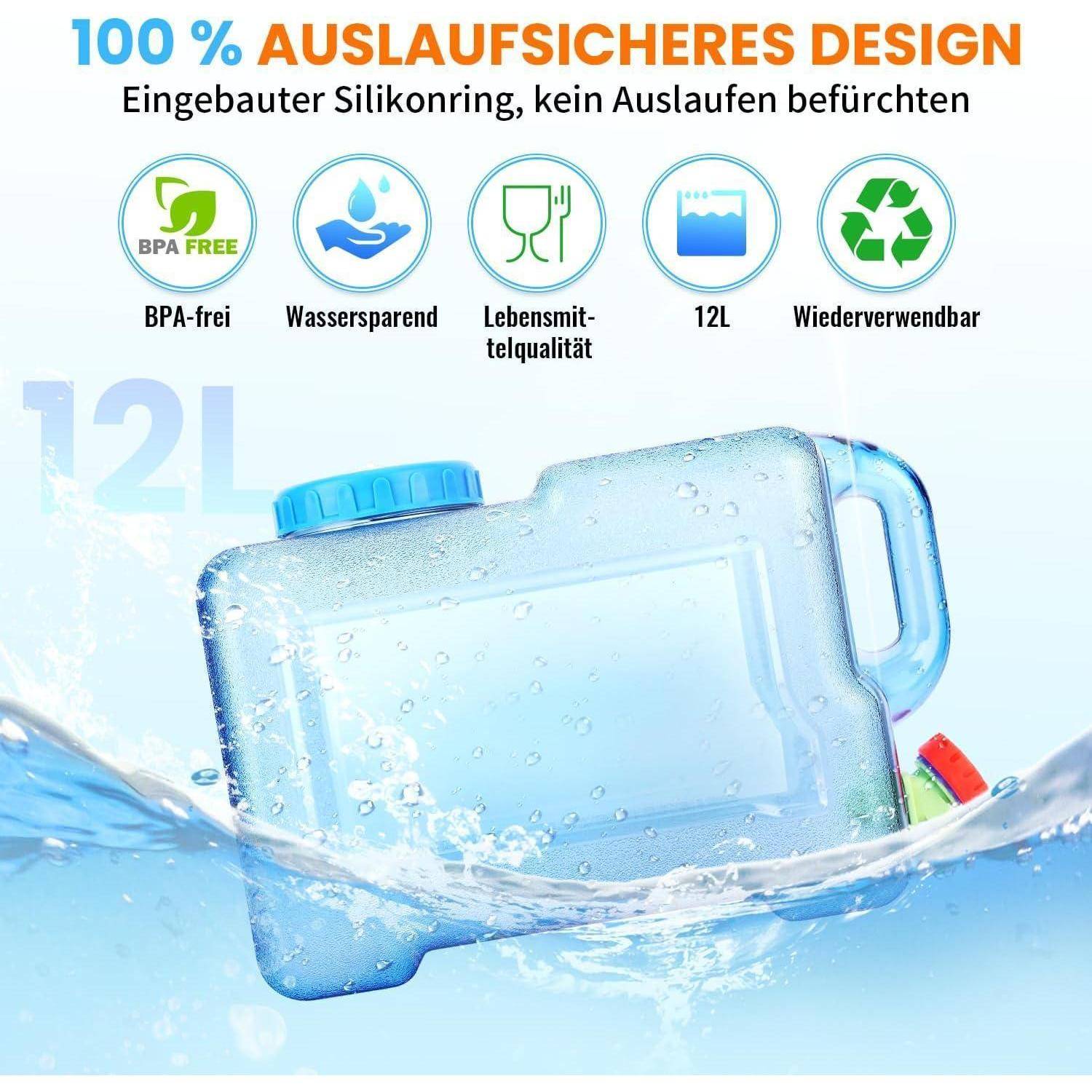 Wasserkanister 5L 22L Hahn Griffe BPAfrei 12 Liter neue Aufrüstung