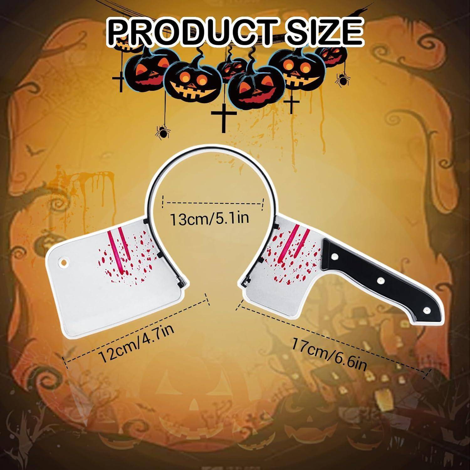 Haarreif Messer Kopf Halloween Haarschmuck Haarreif mit Hackbeil
