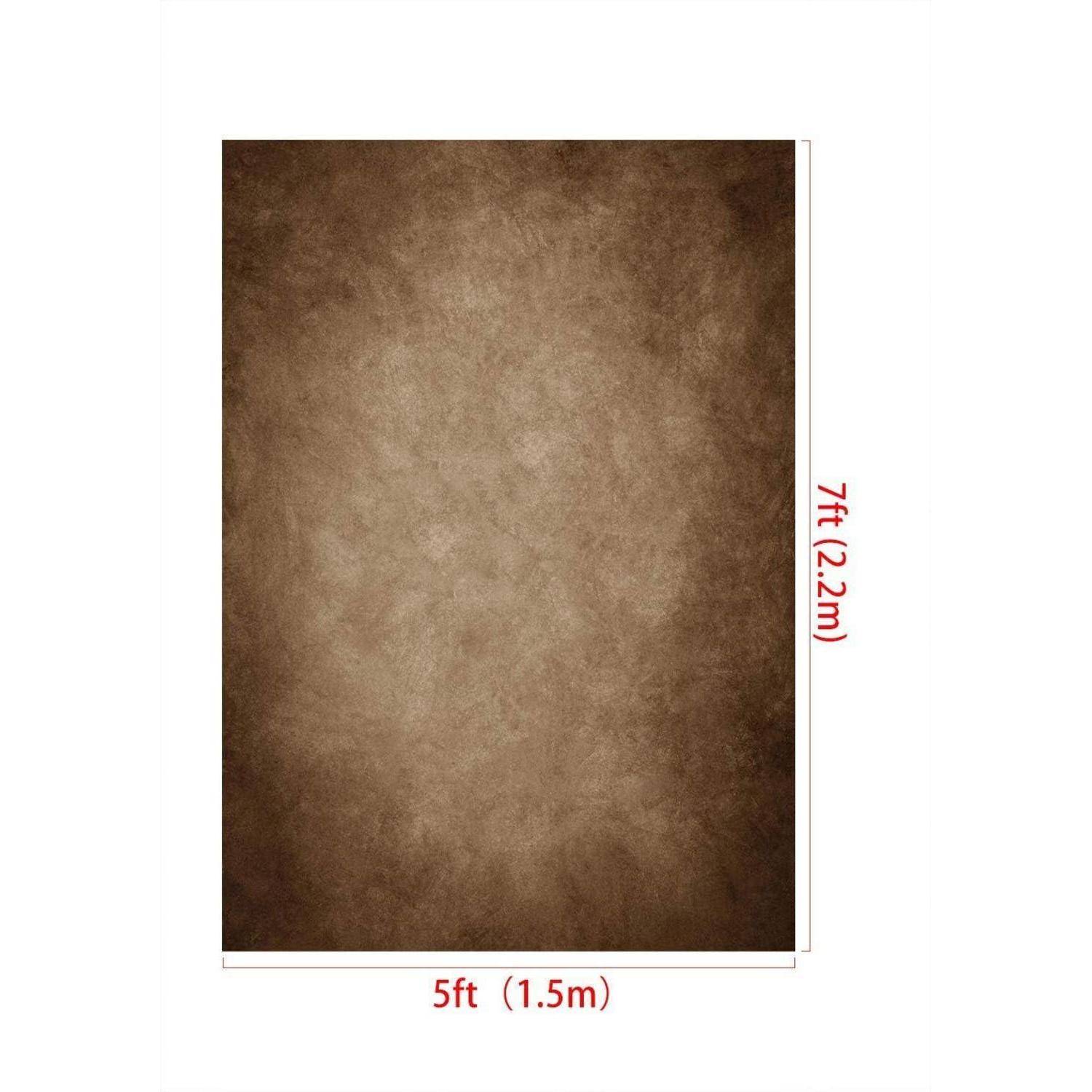 Brauner strukturierter Hintergrund, 5 Fuß (1,5 m) breit, 7 Fuß (2,2 m) hoch, mit einem Vintage-Aussehen.