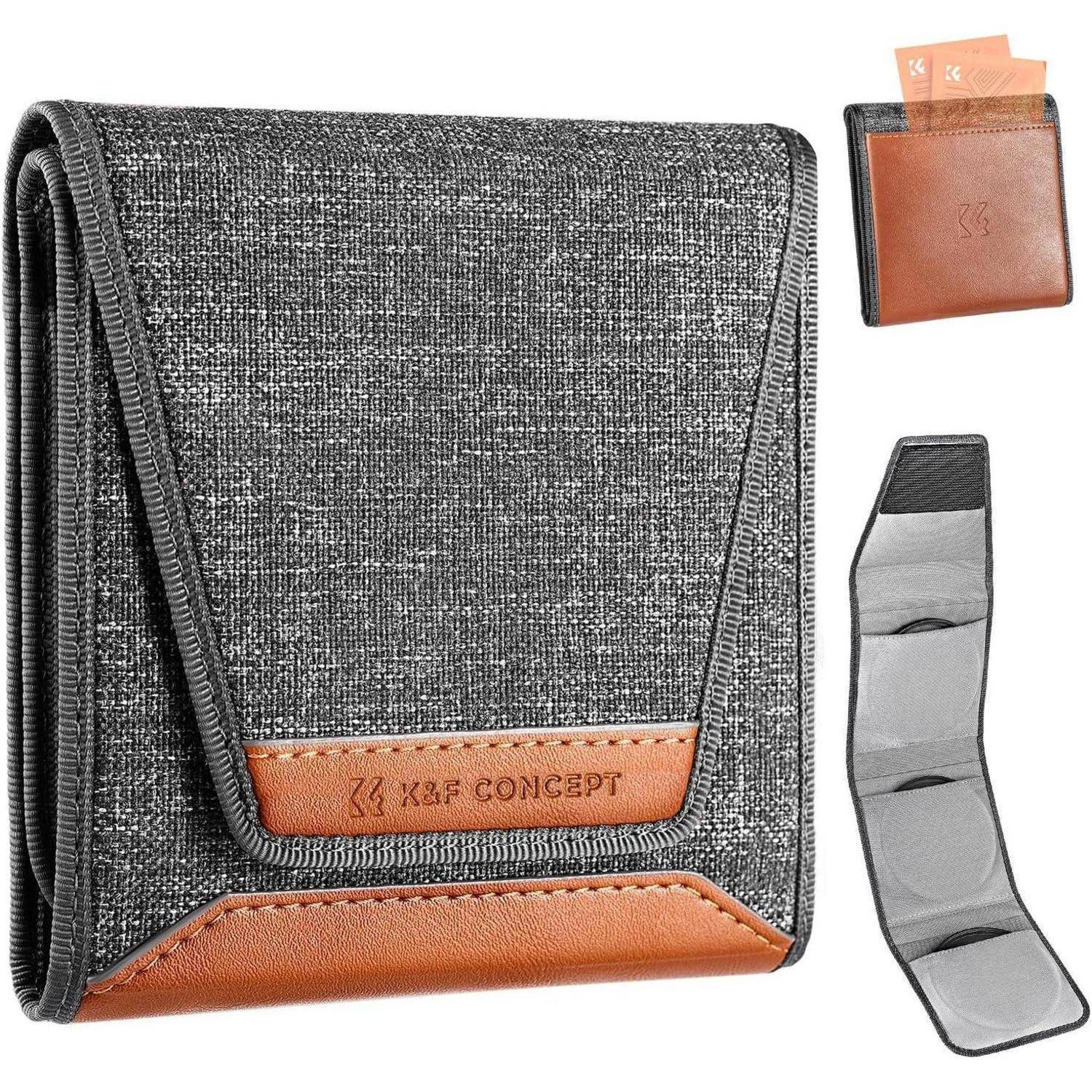 Filtertasche 3 Taschen Digitalkamera Camcorder Filter Grau 82mm