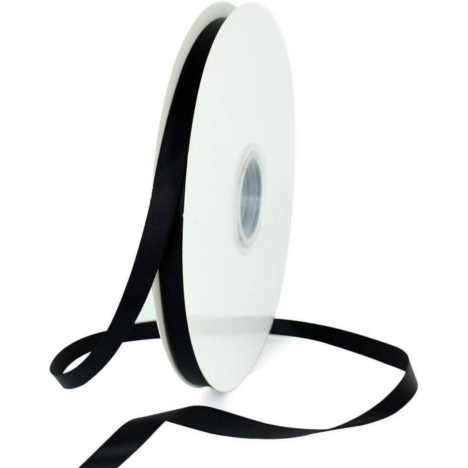 Satinband schwarz 10mm 91m Geschenkband 3/8 in x 100 yds Black