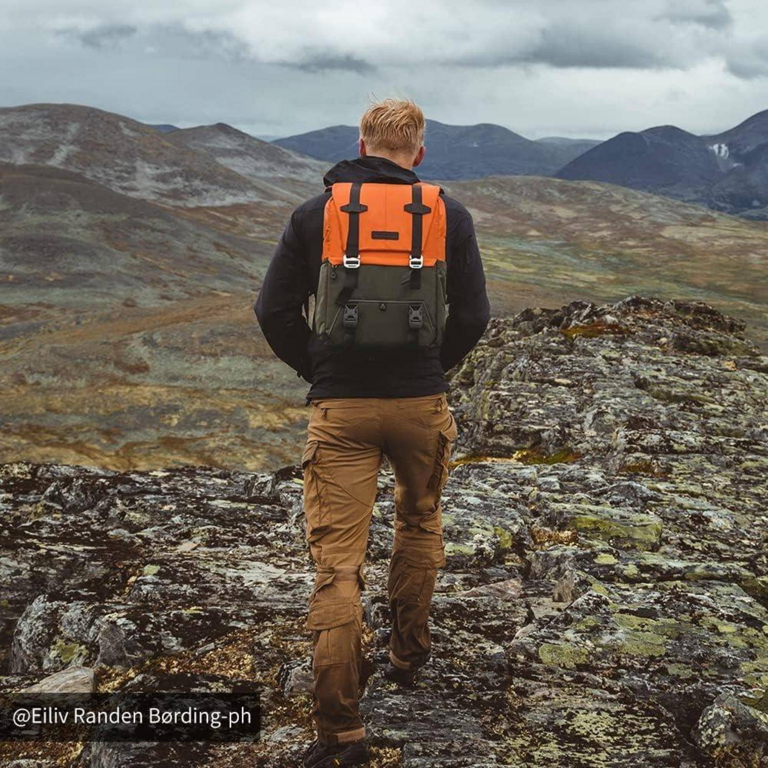 Kamerarucksack 20L Laptopfach 15,6Zoll Regenschutz D-lebendiges orange