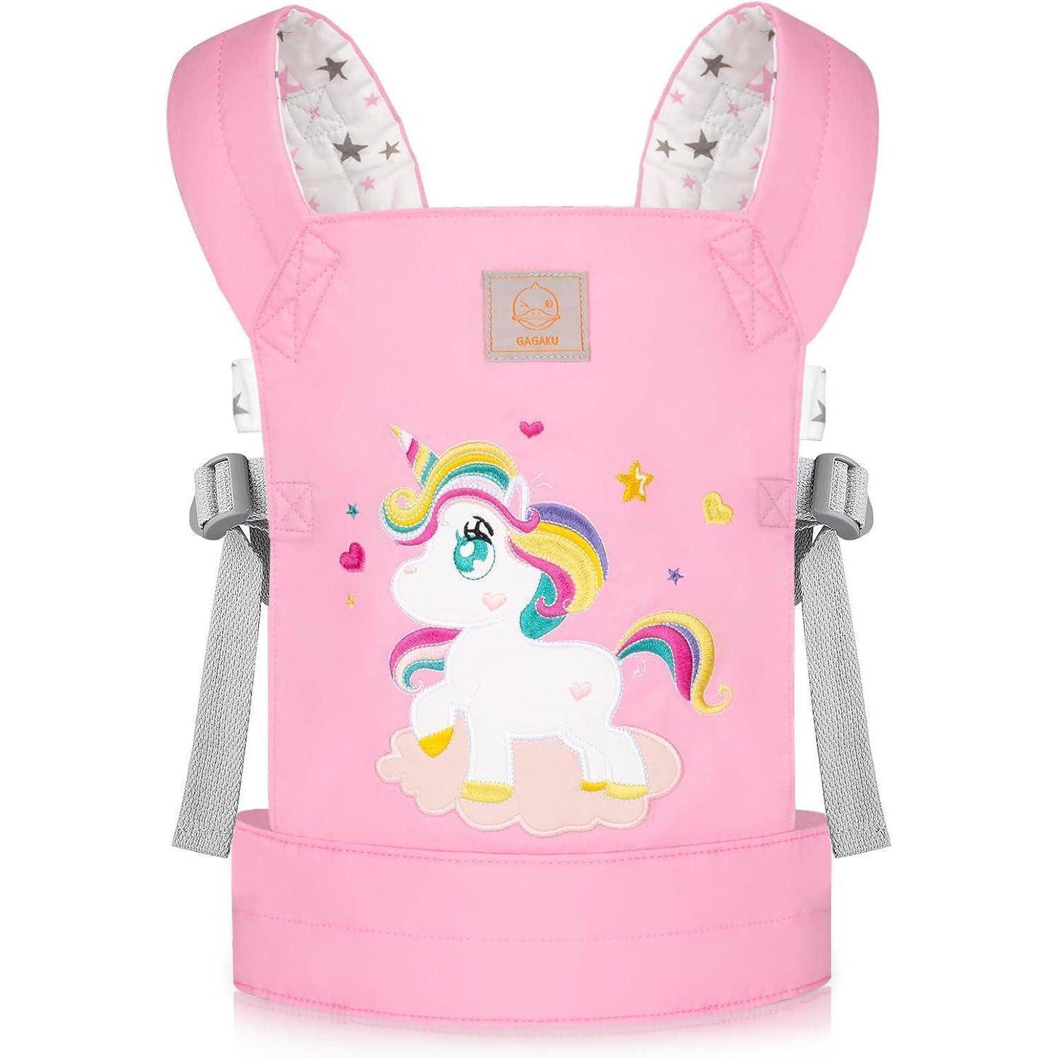 Puppentrage Babytrage Bauchtrage Puppen Spielzeug Bestickt Rosa