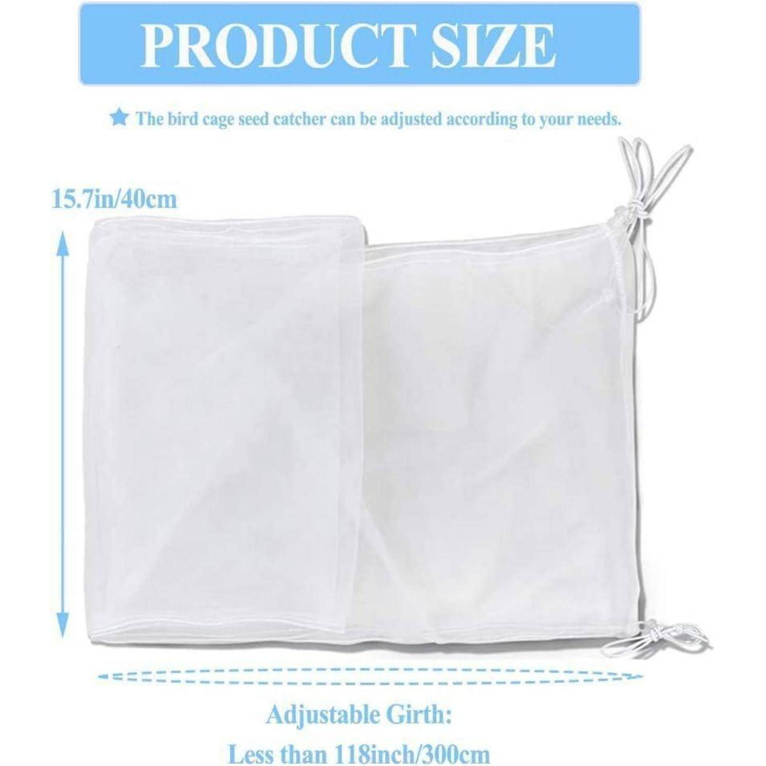 Vogelkäfigabdeckung Maschennetz Nylon Weiß 1 Stück (1er Pack)