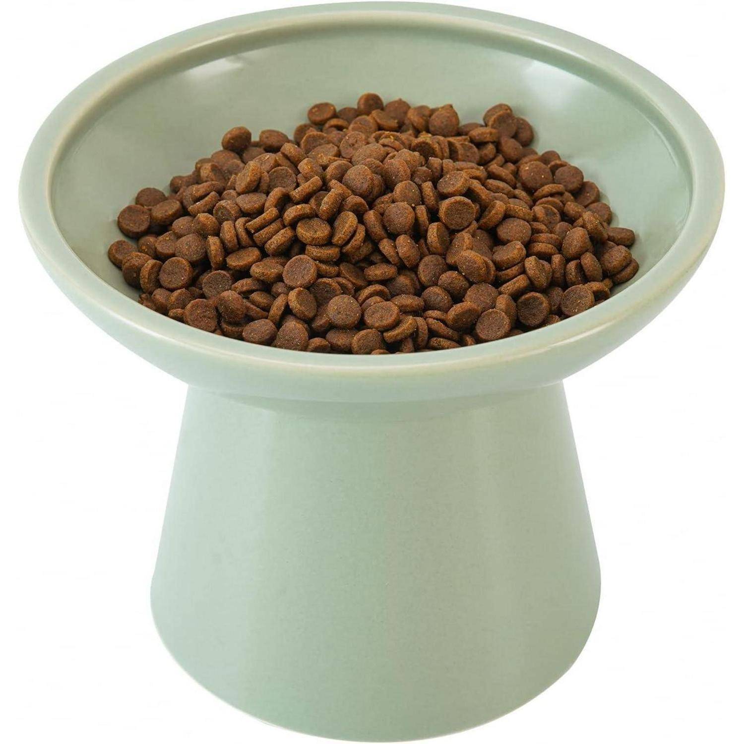 Katzennapf Keramik 15,7cm Flachboden Bleifrei Grün