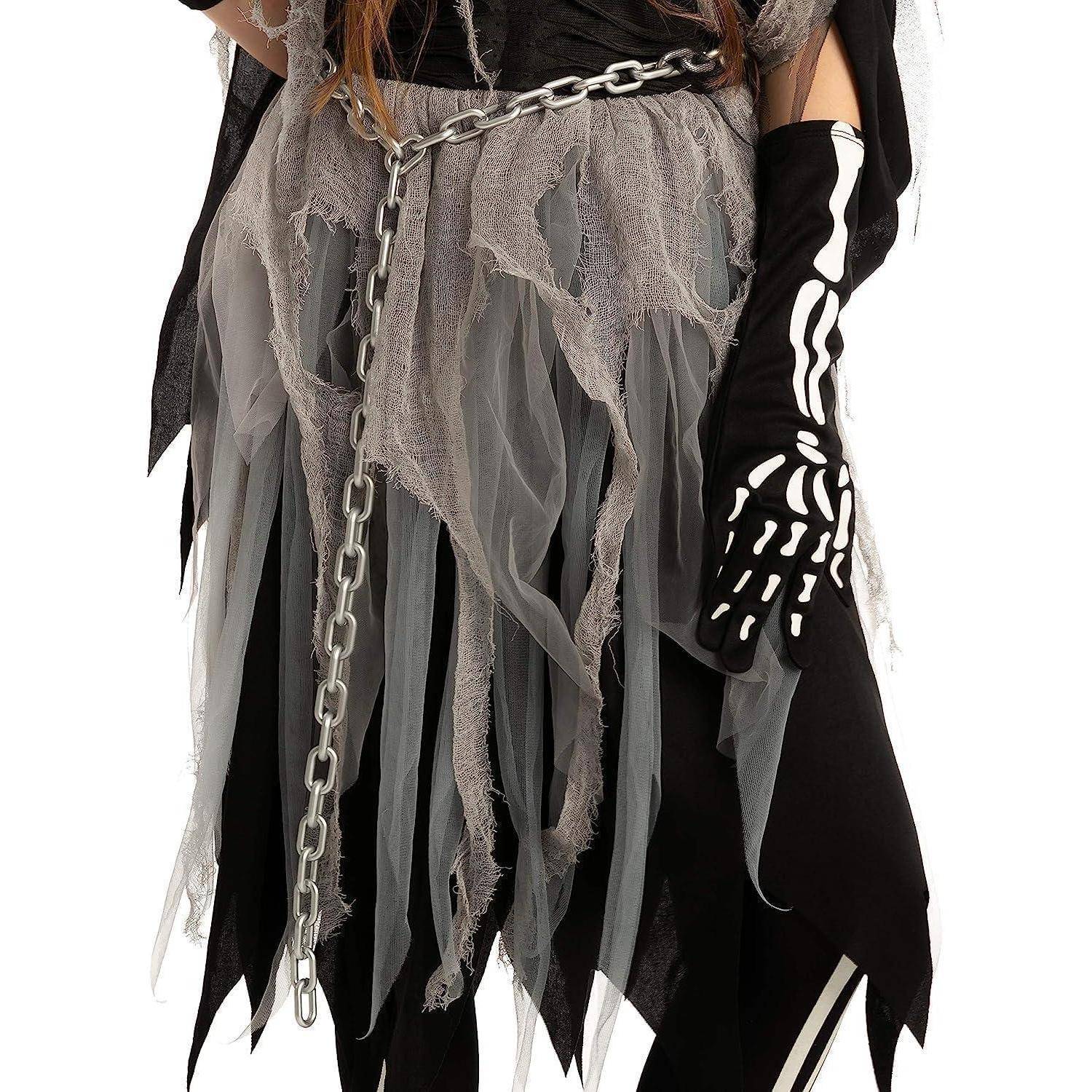 Kostüm Sensenmann Kinder Mädchen Halloween Cosplay Small (5 - 7 Jahre)