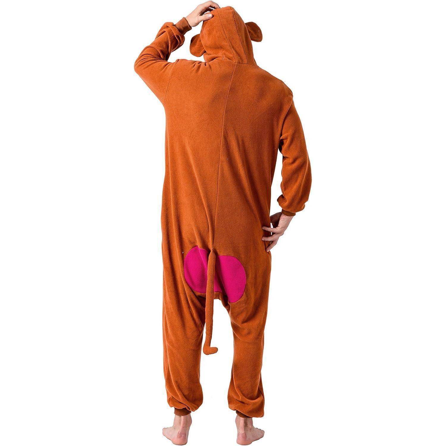 Onesie Unisex Erwachsene Plüsch Affe Tier Kostüm S Orange