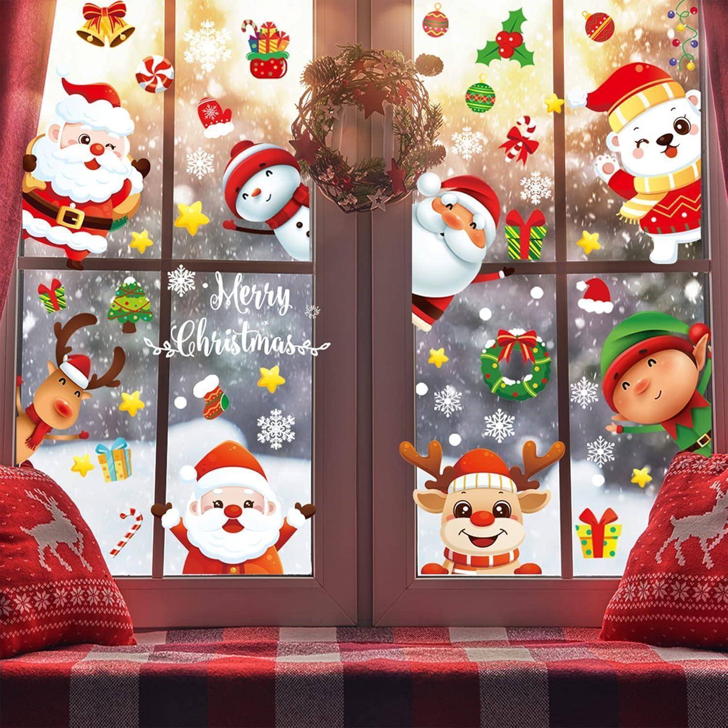 Fensterbilder Weihnachten 9tlg selbstklebend Christmas stickers