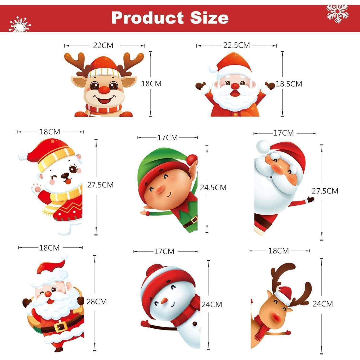 Fensterbilder Weihnachten 9tlg selbstklebend Christmas stickers