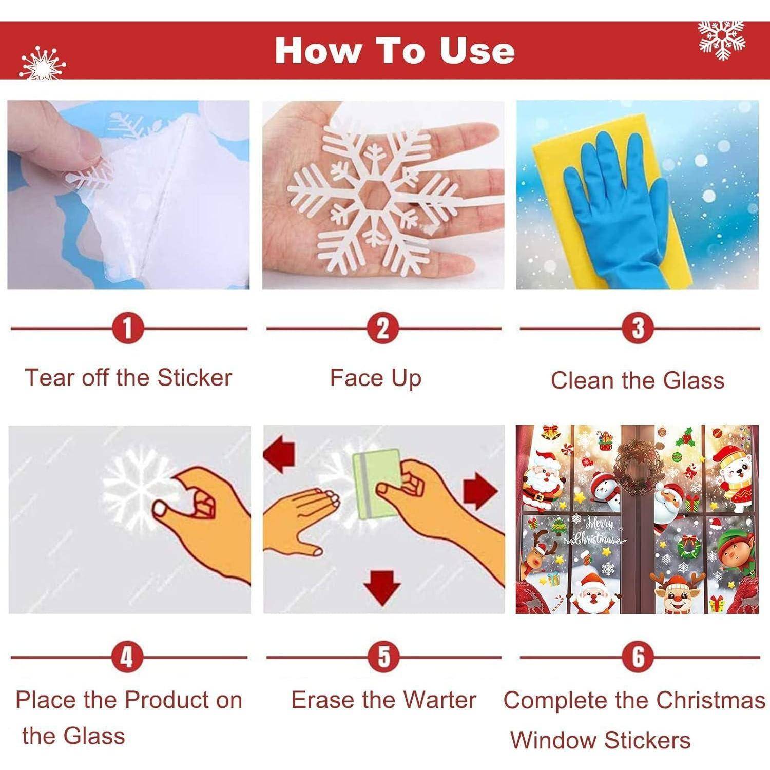 Fensterbilder Weihnachten 9tlg selbstklebend Christmas stickers