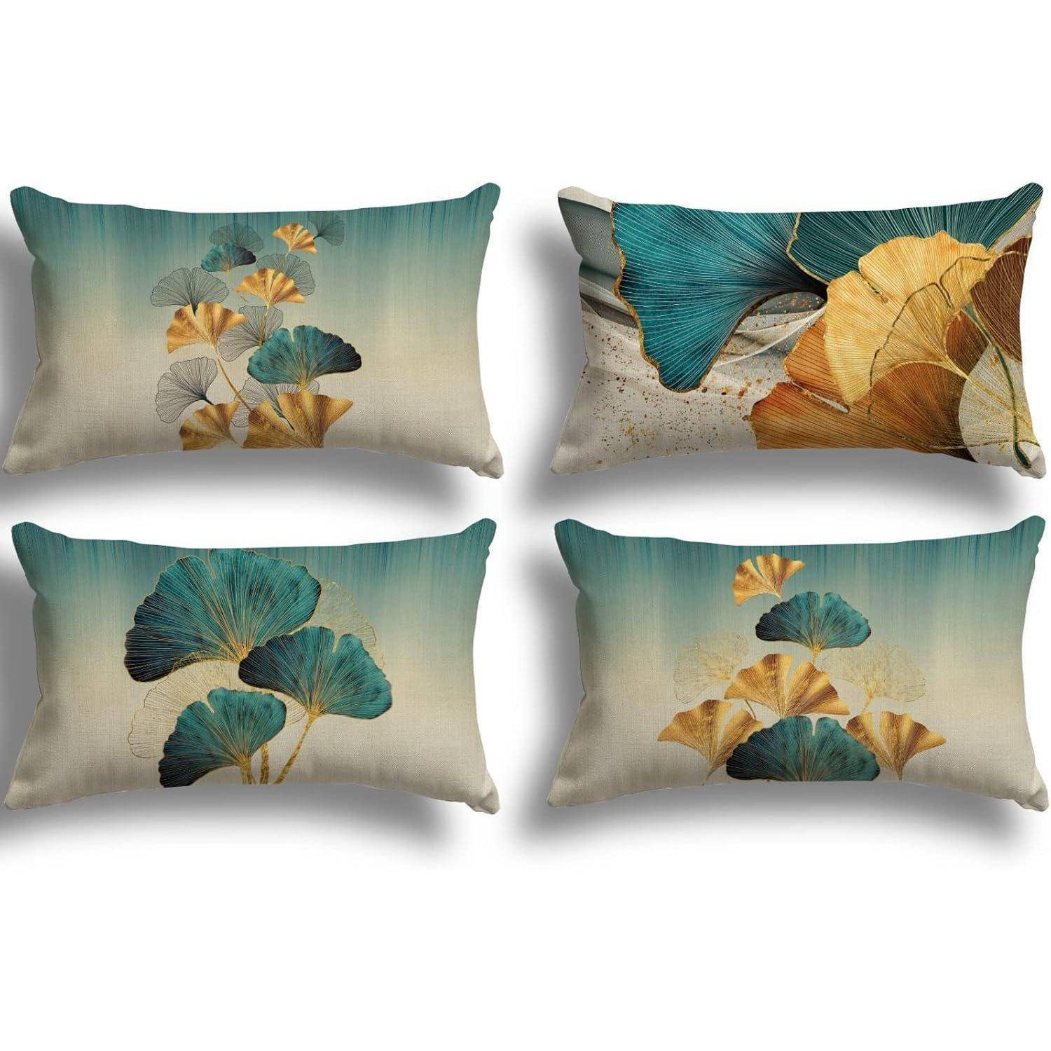 Kissenbezug Leinen Dekokissen Sofa A050 30 x 50 cm 4 Stück