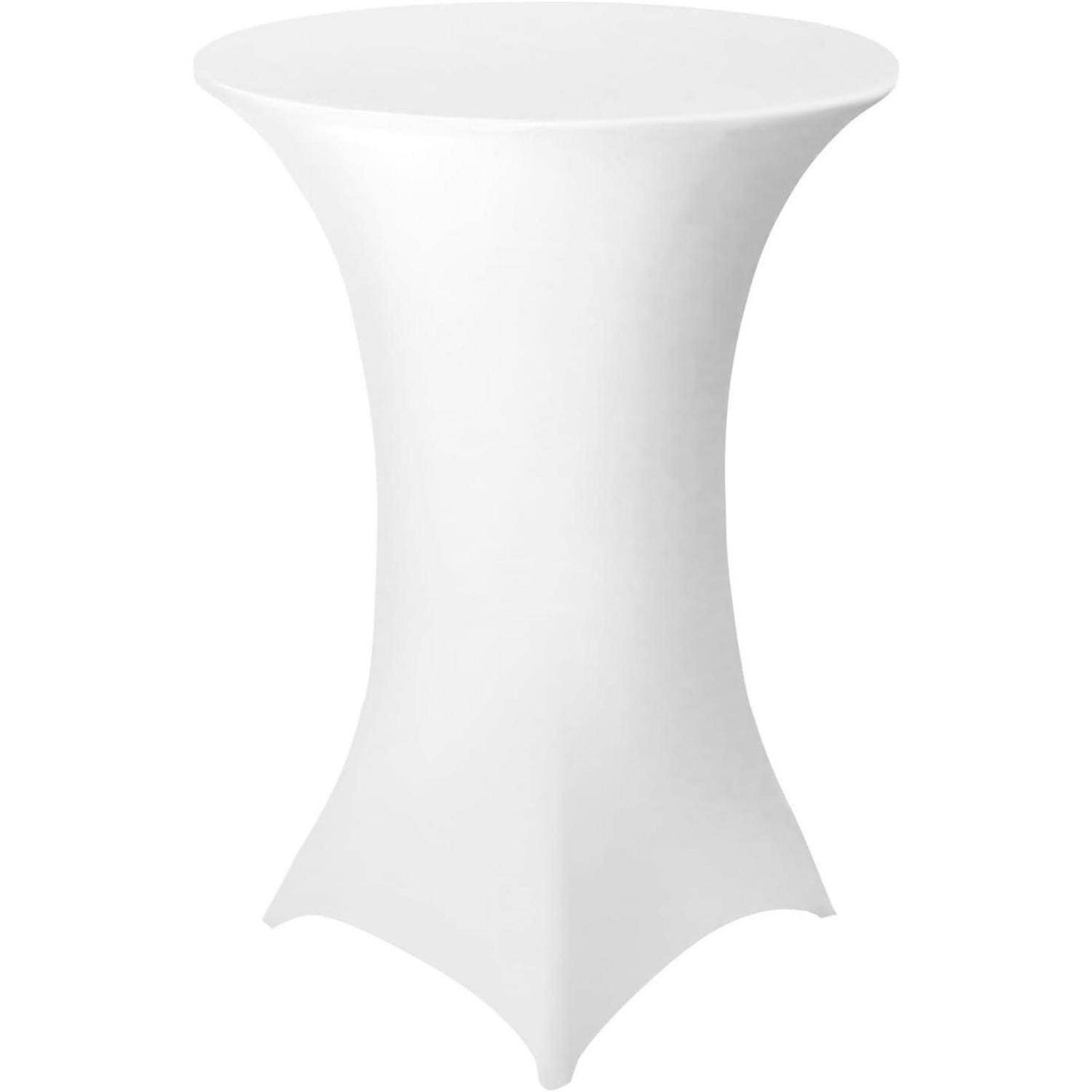 Stehtischhussen Spandex Cocktail Party Bankett 1er Set Ø 80-85cm Weiß
