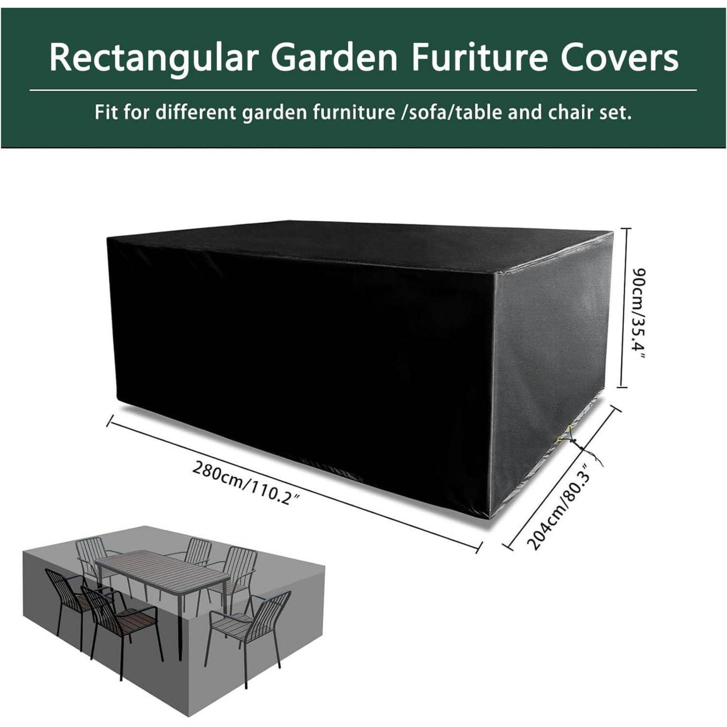 Schutzhülle Gartenmöbel Abdeckung 420D Oxford 280x204x90cm