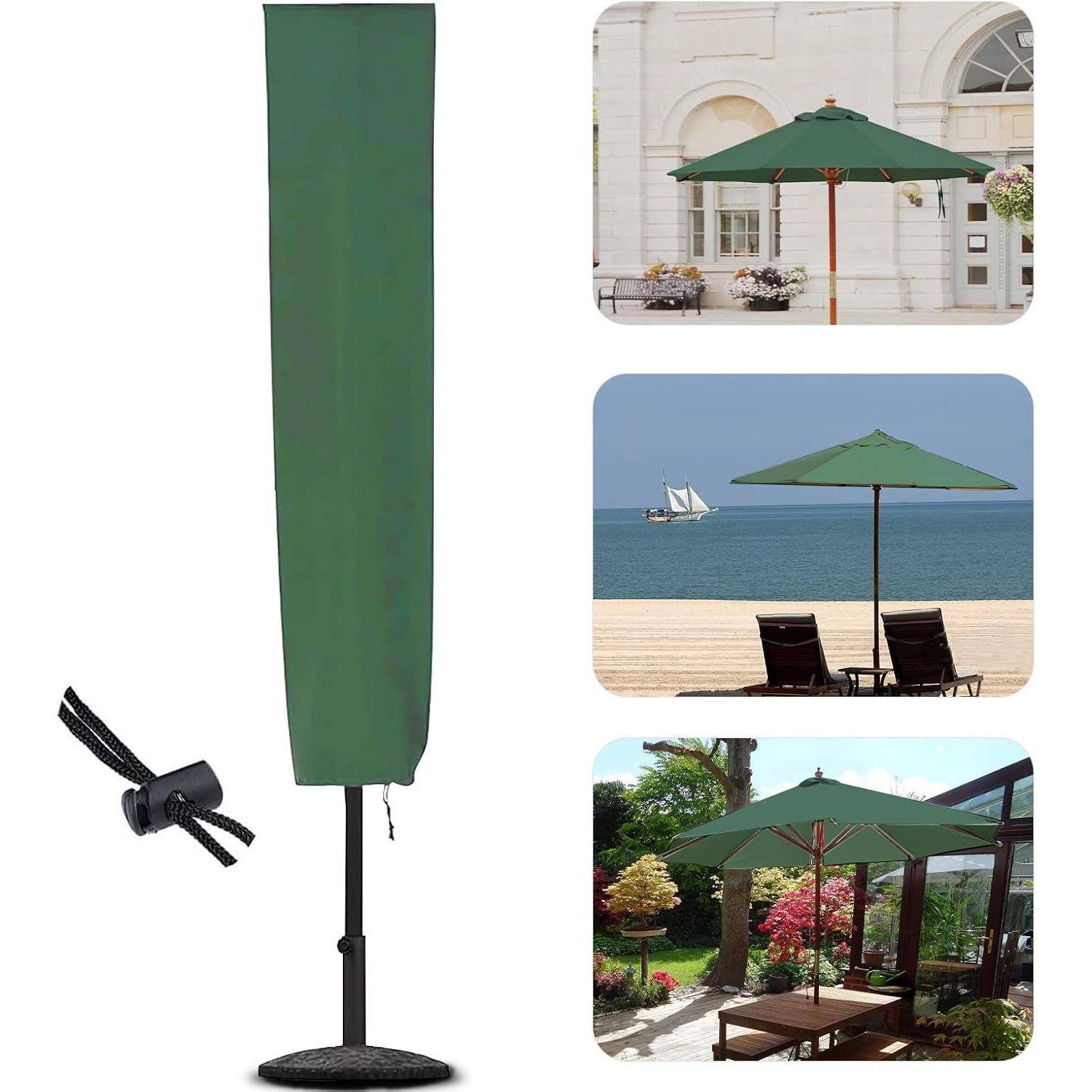 Sonnenschirm Abdeckung 600D Oxford PVC wasserdicht Grün 153x30x30cm