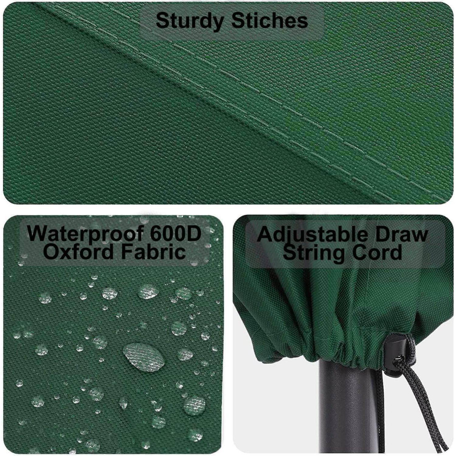 Sonnenschirm Abdeckung 600D Oxford PVC wasserdicht Grün 153x30x30cm
