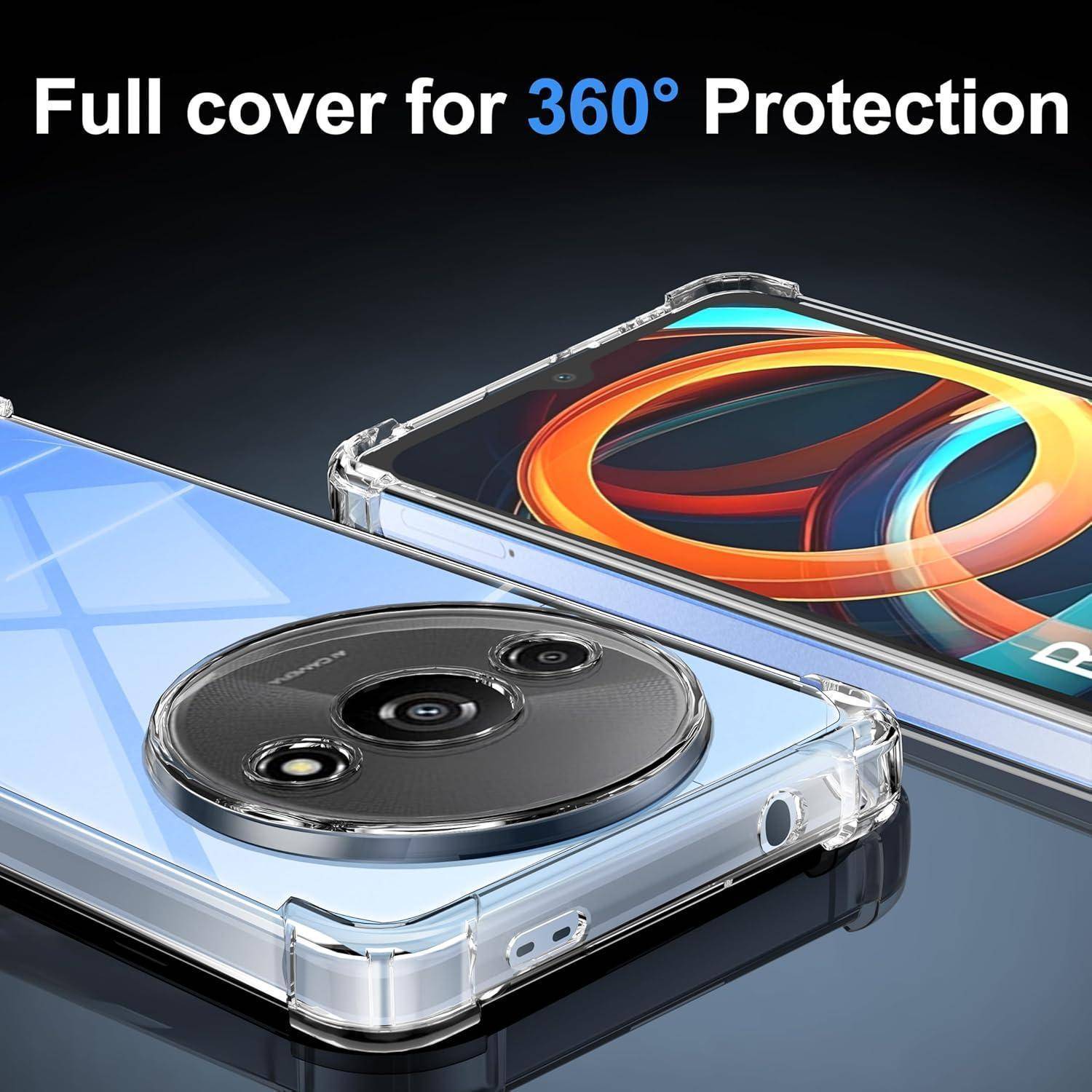 Handyhülle Schutzfolie Panzerglas TPU Xiaomi Redmi A3 Transparent
