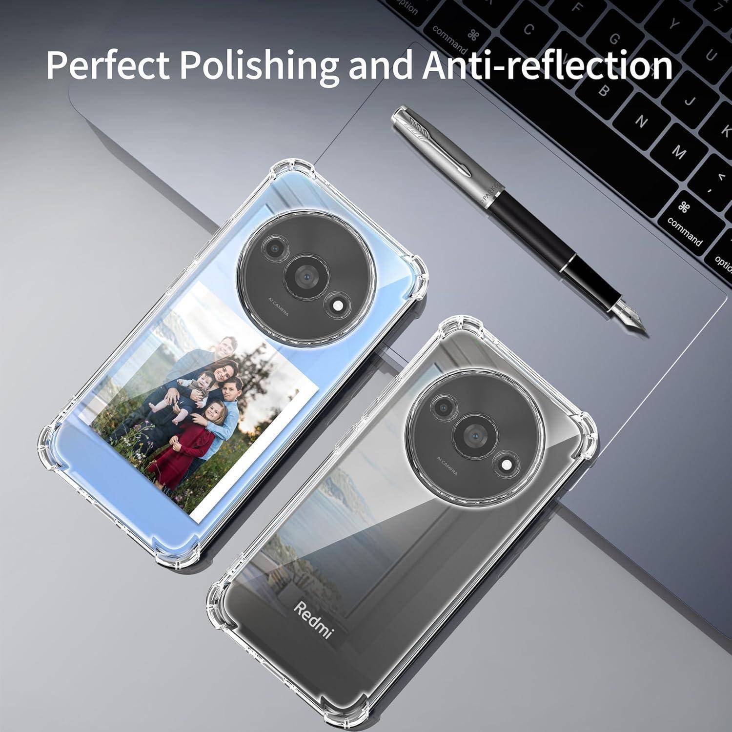 Handyhülle Schutzfolie Panzerglas TPU Xiaomi Redmi A3 Transparent