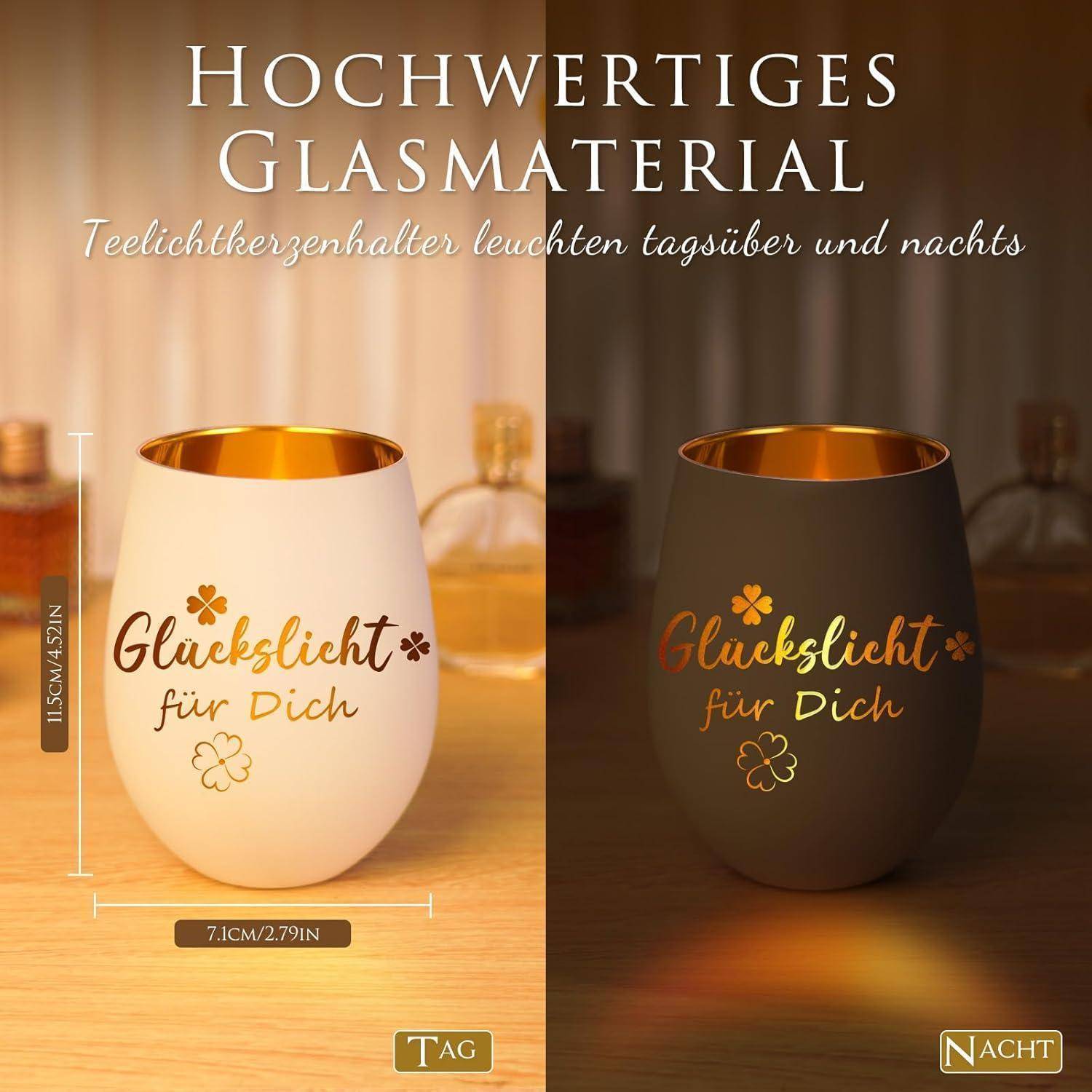 Die Abbildung zeigt einen Kerzenhalter mit dem Text 