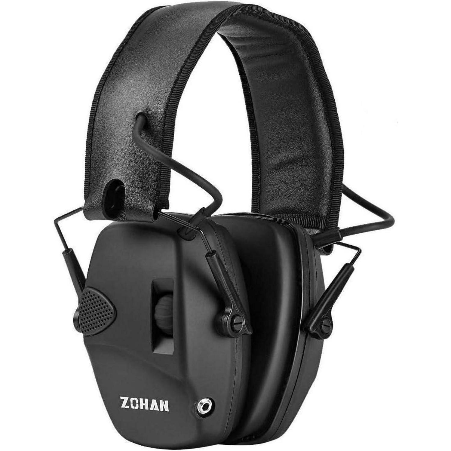 Schwarze Noise-Cancelling-Kapselgehörschützer mit verstellbarem Kopfbügel, entwickelt zum Gehörschutz in lauten Umgebungen.