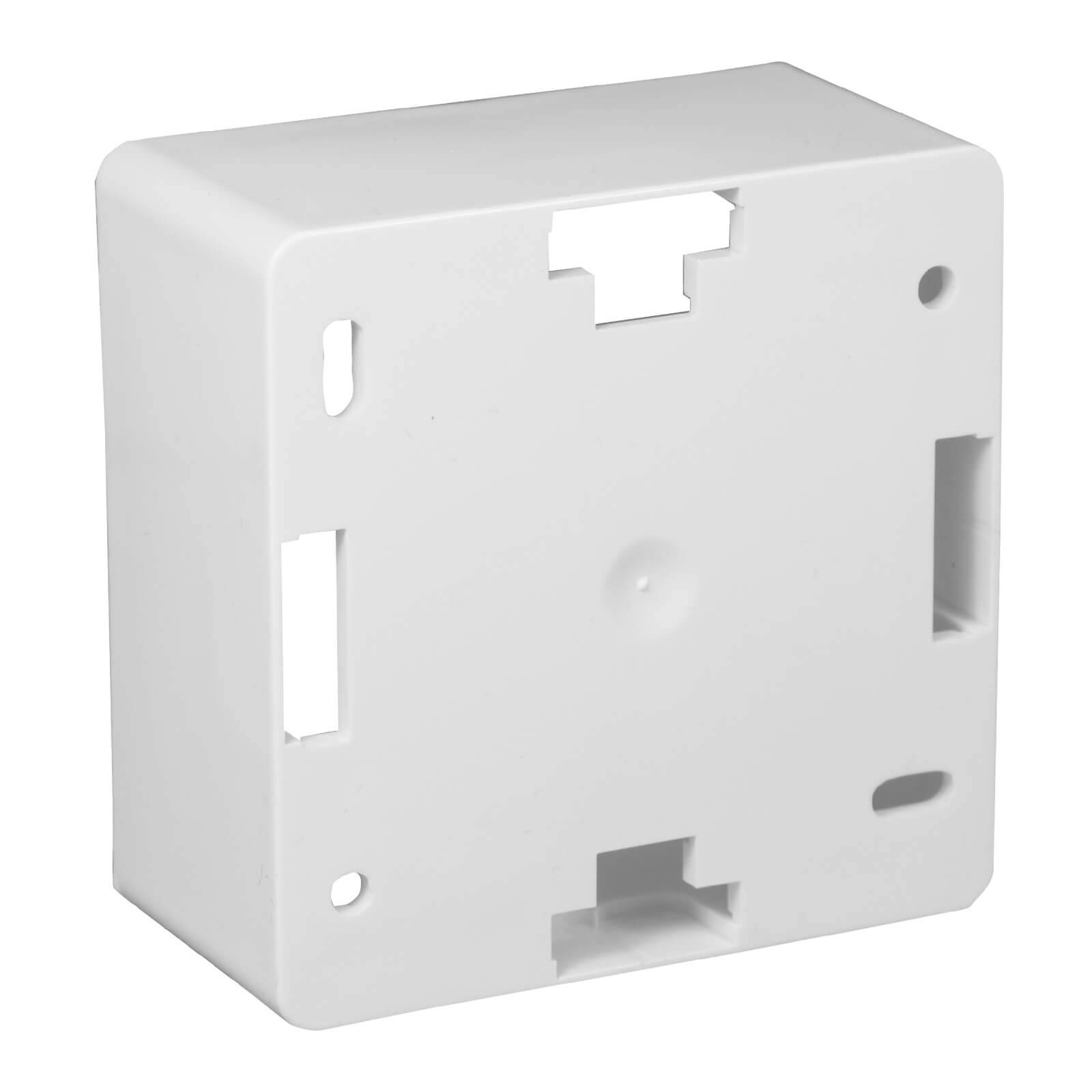 ProfiPatch Aufputzgehäuse Aufputzrahmen für Netzwerkdose LAN Dose Keystone weiß