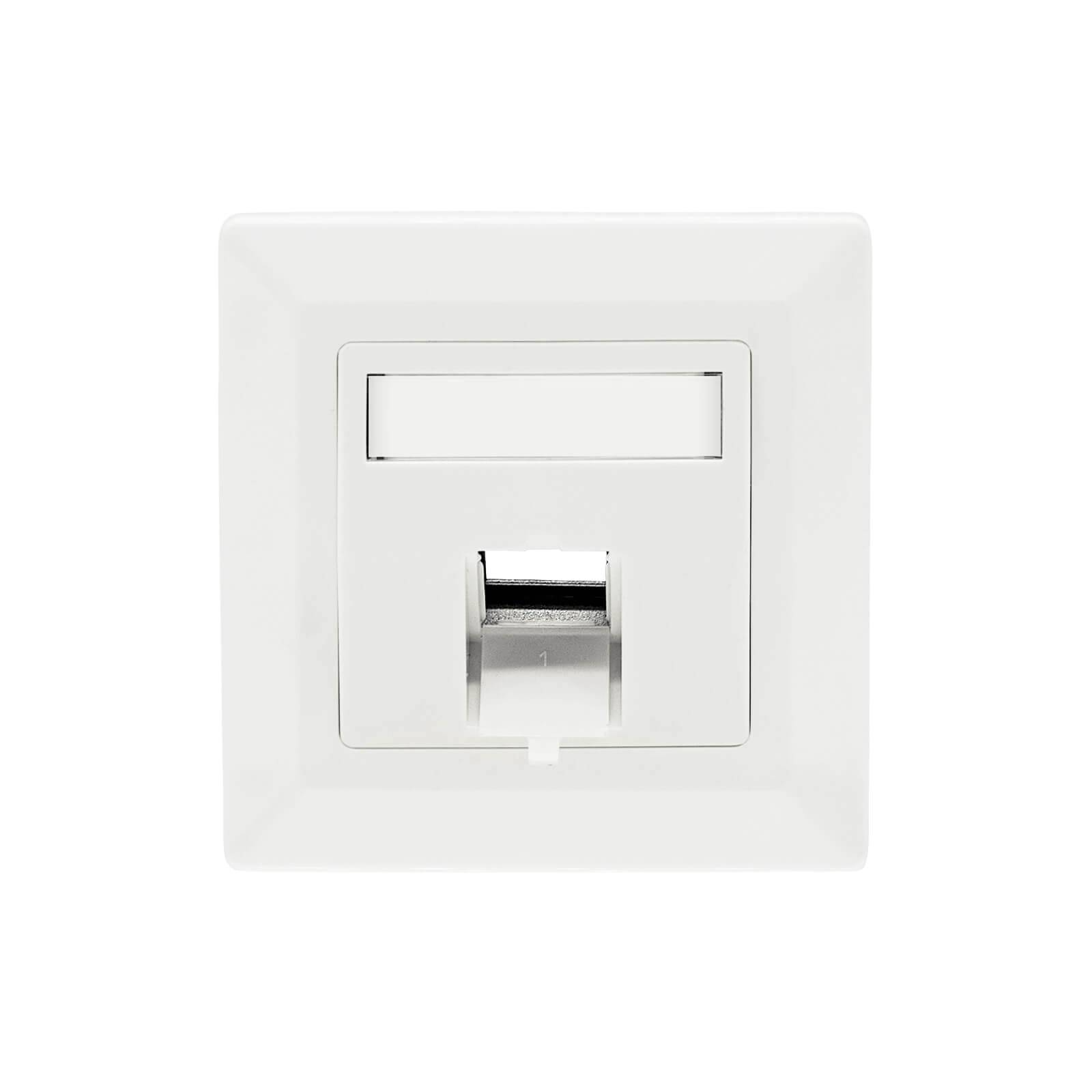 ProfiPatch Frame Set 1-Port for Keystone white