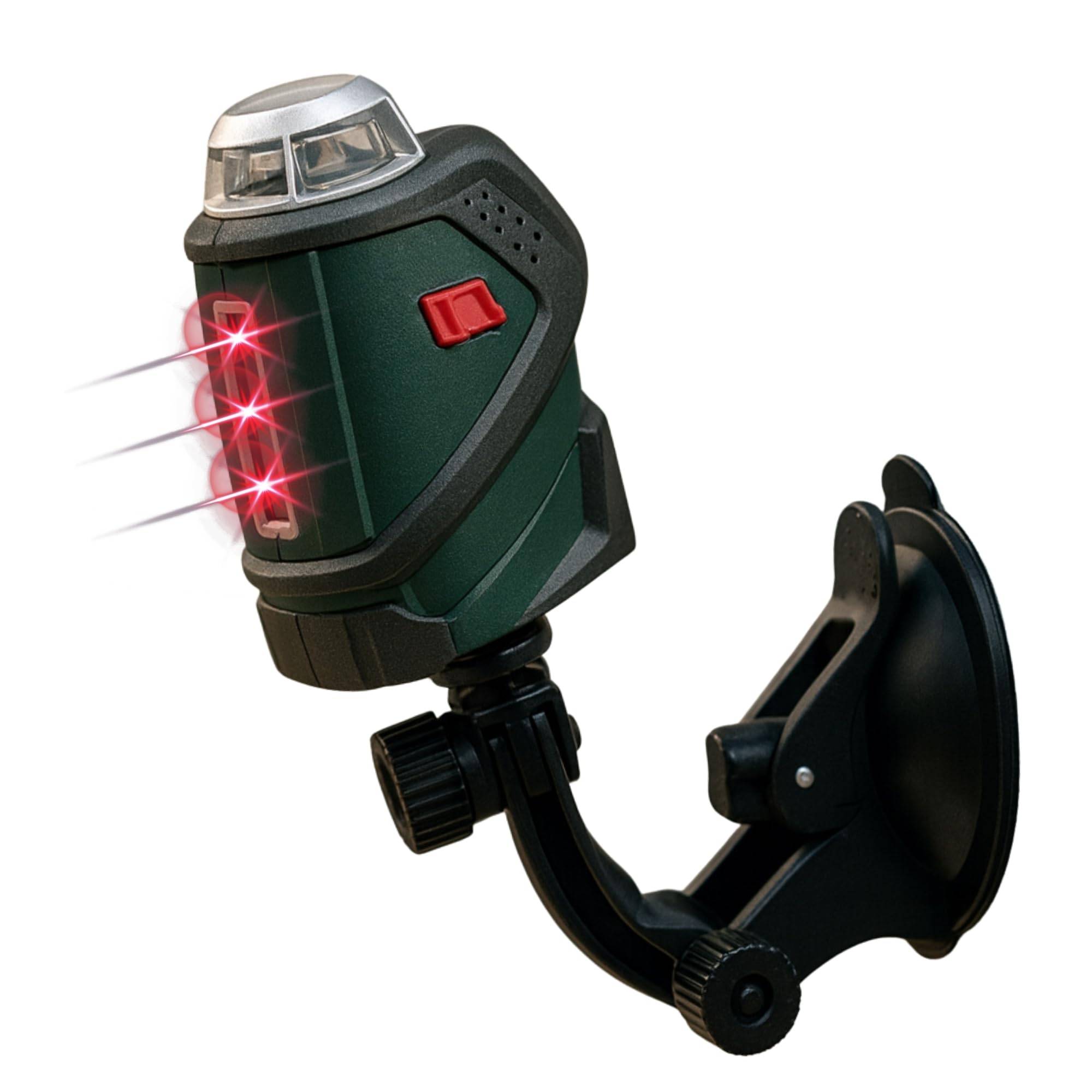 Saugnapf Halterung 1/4" + 3/8 Zoll" BauStativ Halter für Laser Nivelliergerät Linien & Kreuzlinienlaser Entfernungsmesser