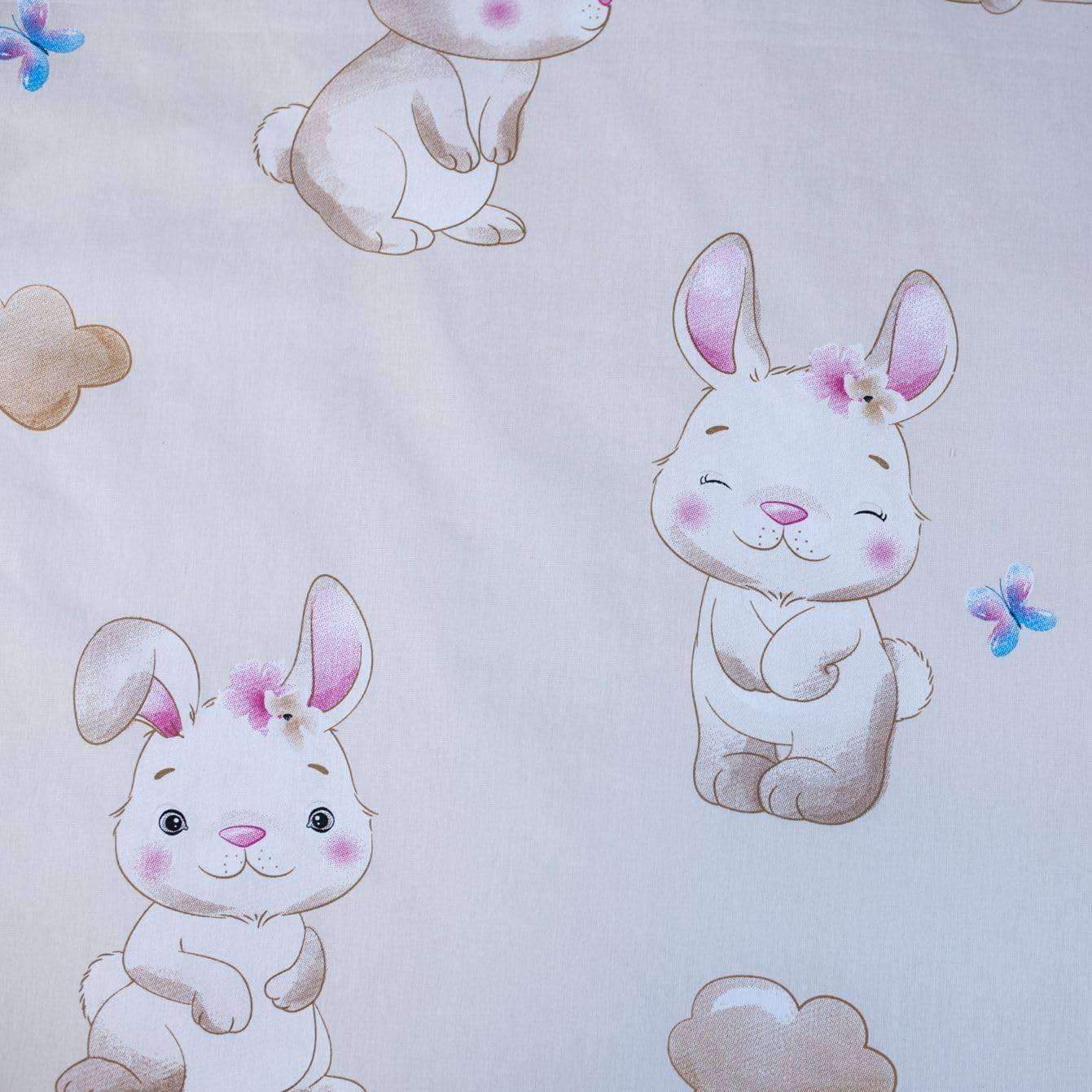 Jerry Fabrics Babybettwäsche Bunny Star Baby 100 x 135 + 40x60 cm 100% Baumwolle