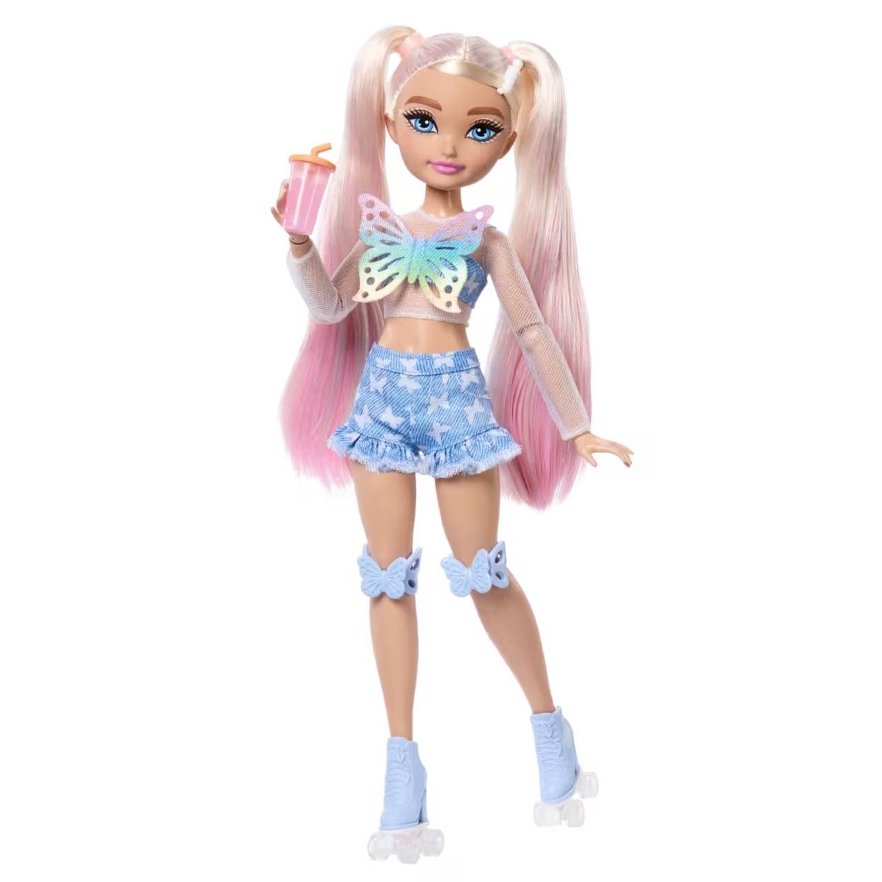 Mattel JFX96 - Barbie Dream Besties Roller Skate Malibu Fashion Puppe