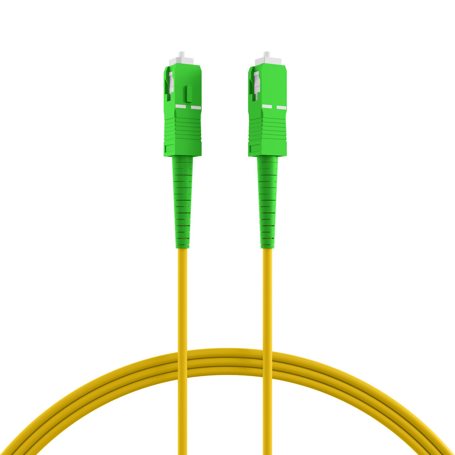 ProfiPatch Glasfaserkabel LWL Patchkabel Simplex SC/APC-SC/APC Singlemode 9/125µ OS2 Lichtwellenleiter 1m