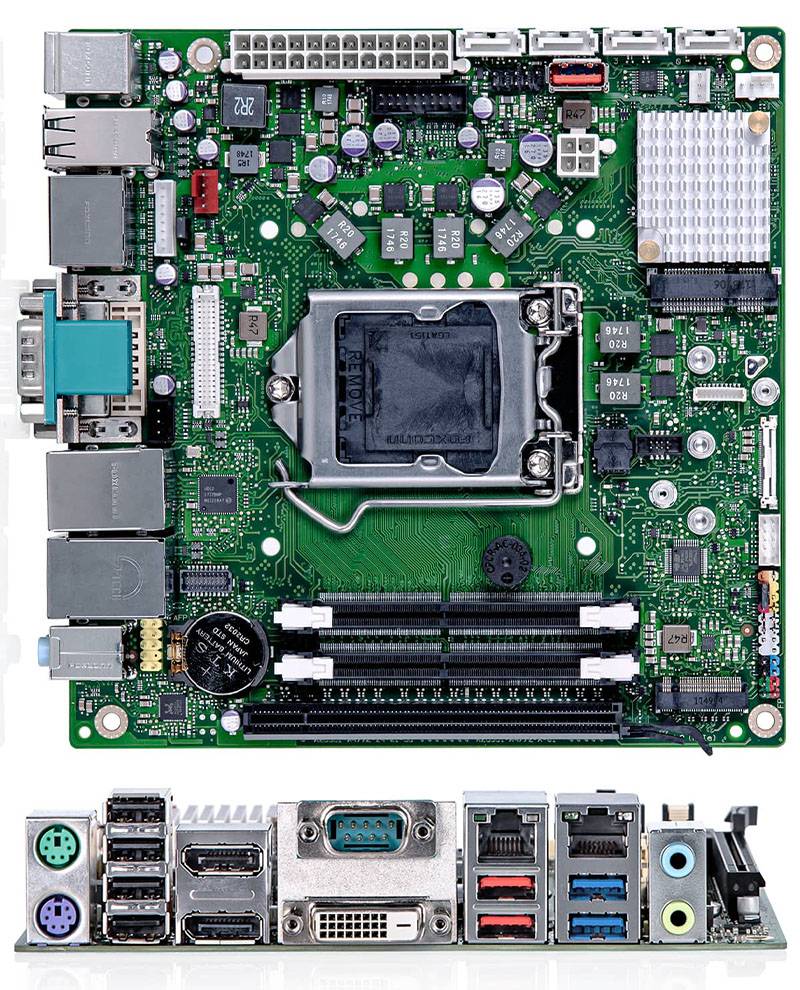 Kontron D3633-S MiniITX Mainboard, Intel Q370 Cofee Lake, LGA1151, 13x USB, 4x SATA [SONDERPOSTEN]
