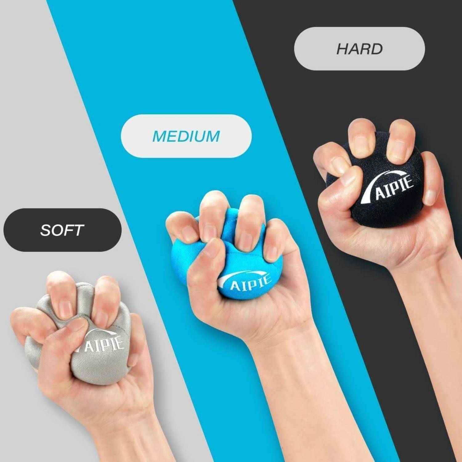 Handtrainer Ball Set 3 Stück Massageball Griffbälle Klettern
