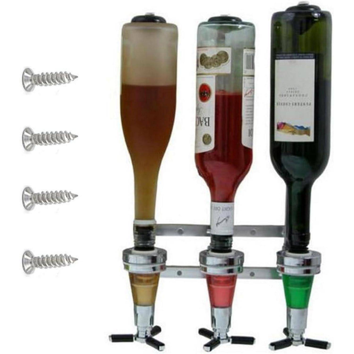 Flaschenhalter Wand für 3 Flaschen Bar Butler Schnapsspender