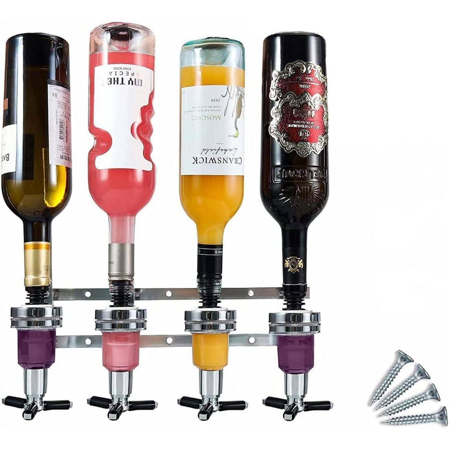 Wand Schnapsspender 4 Fach Bar Butler Spirituosen Dosierer Bar Zubehör