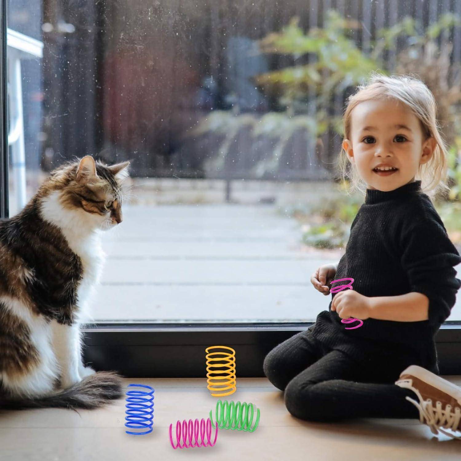 Katze Spielzeug Spiralfedern Bunt Spring Spirale 20 Stück