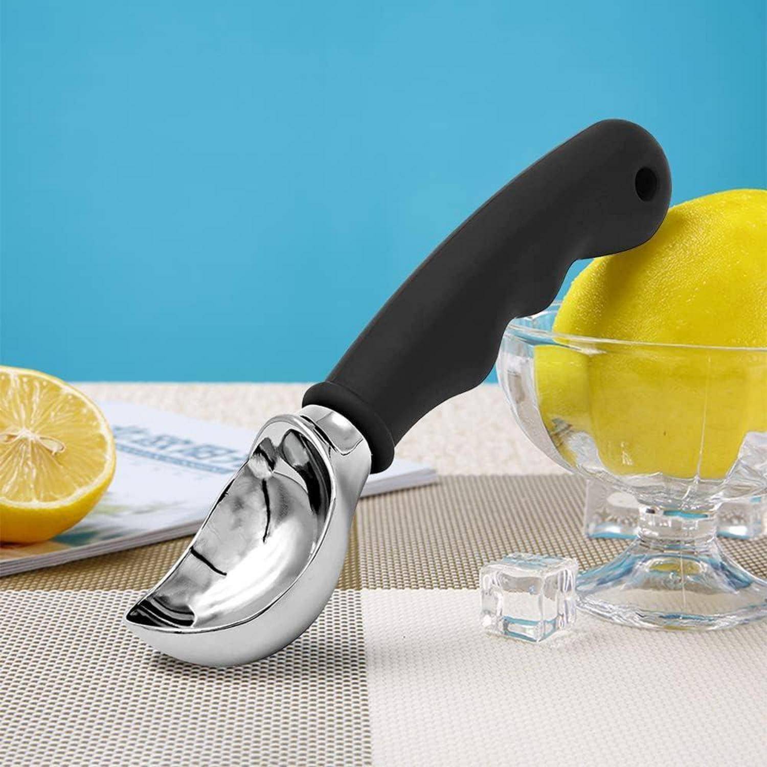 Eisportionierer Edelstahl Antihaft Eislöffel Rutschfester Griff 19.5cm