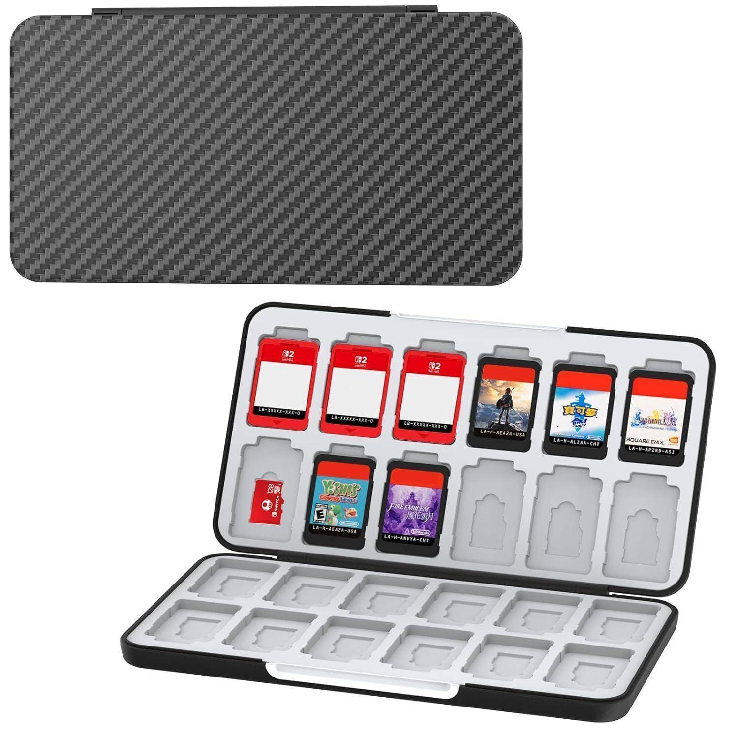 Game Card Aufbewahrungsbox für Switch OLED Memory Storage, 24 Game