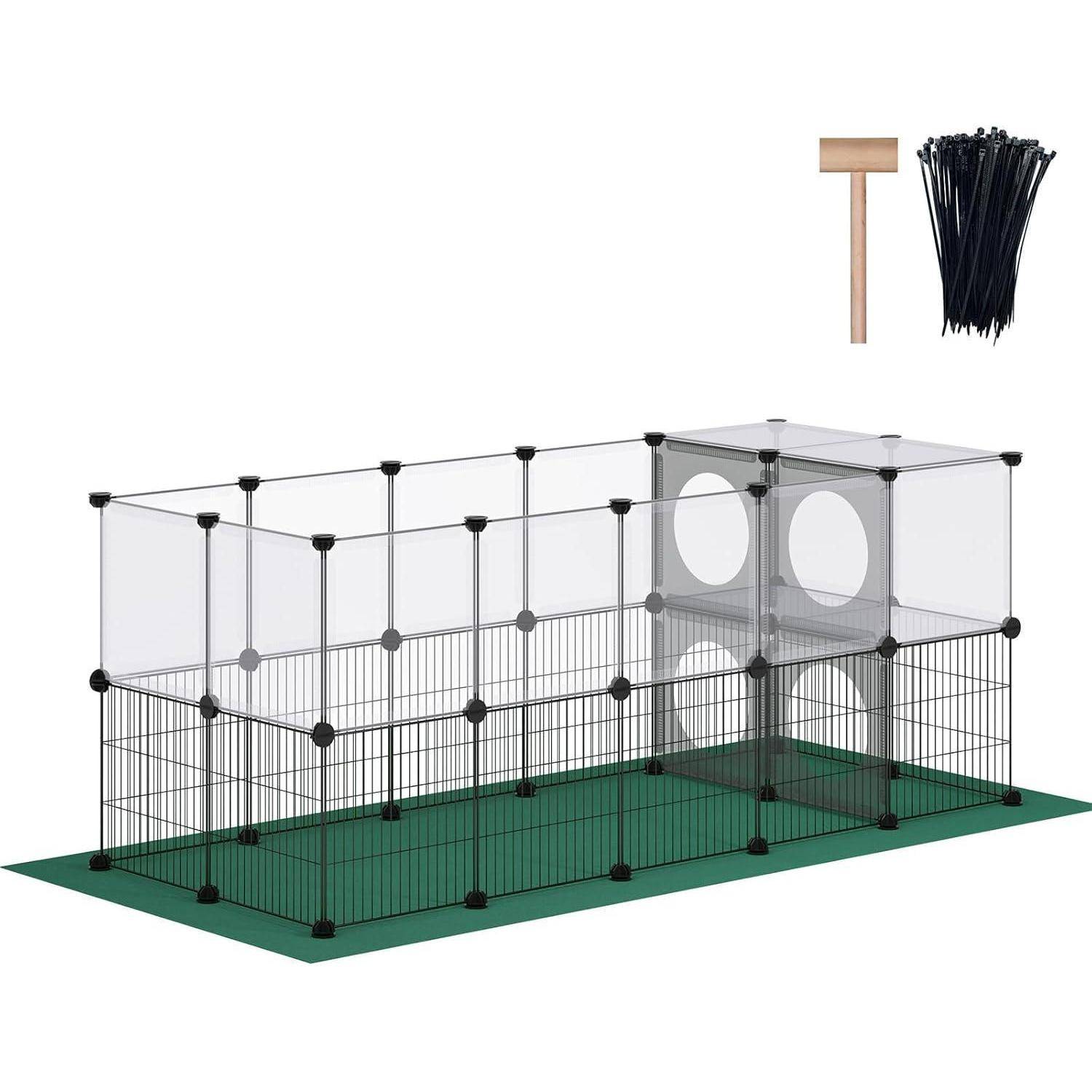 Laufstall für Kleintiere 63cm Höhe Oxford-Matte- Haustier-Übungszaun