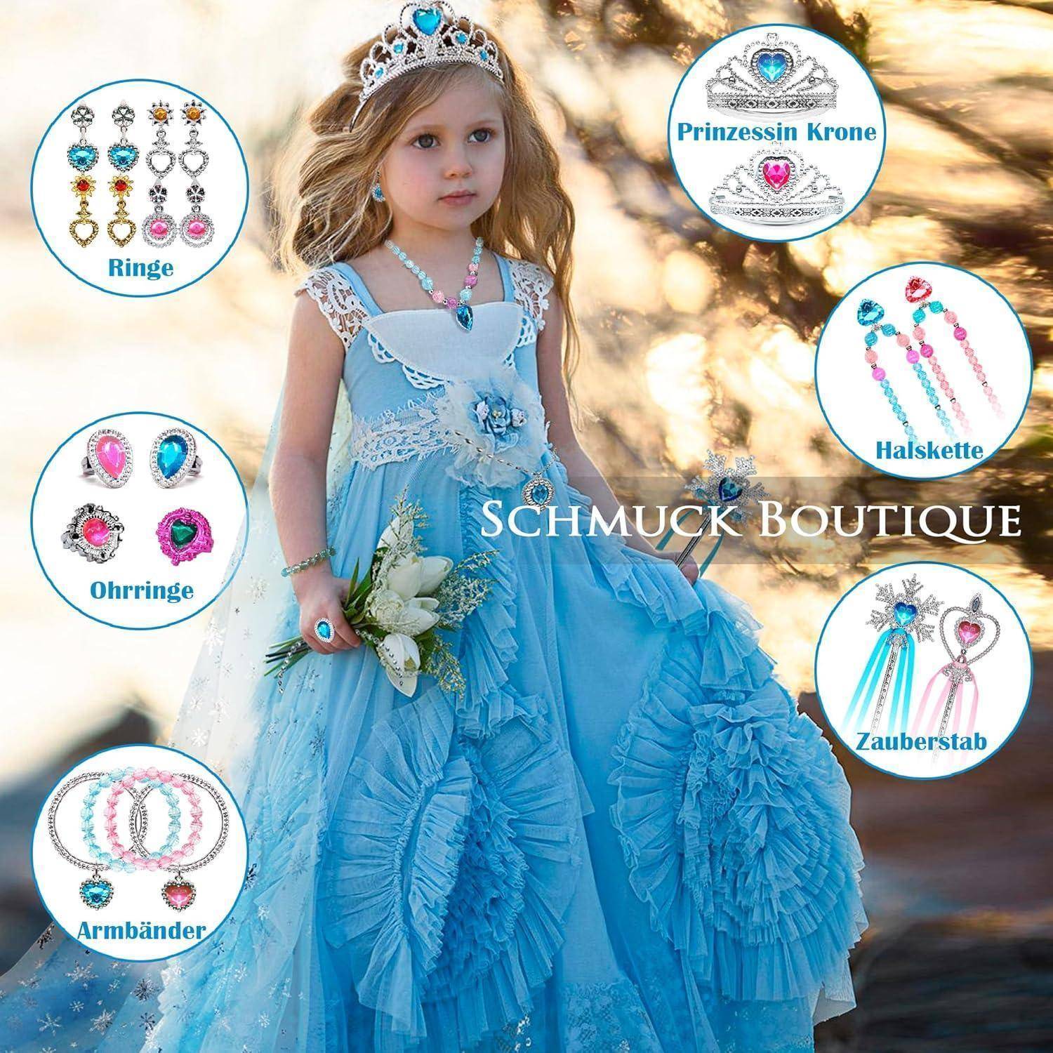 Kinderschminke Set Mädchen Prinzessin Schuhe Make-up Spielzeug Schmuck