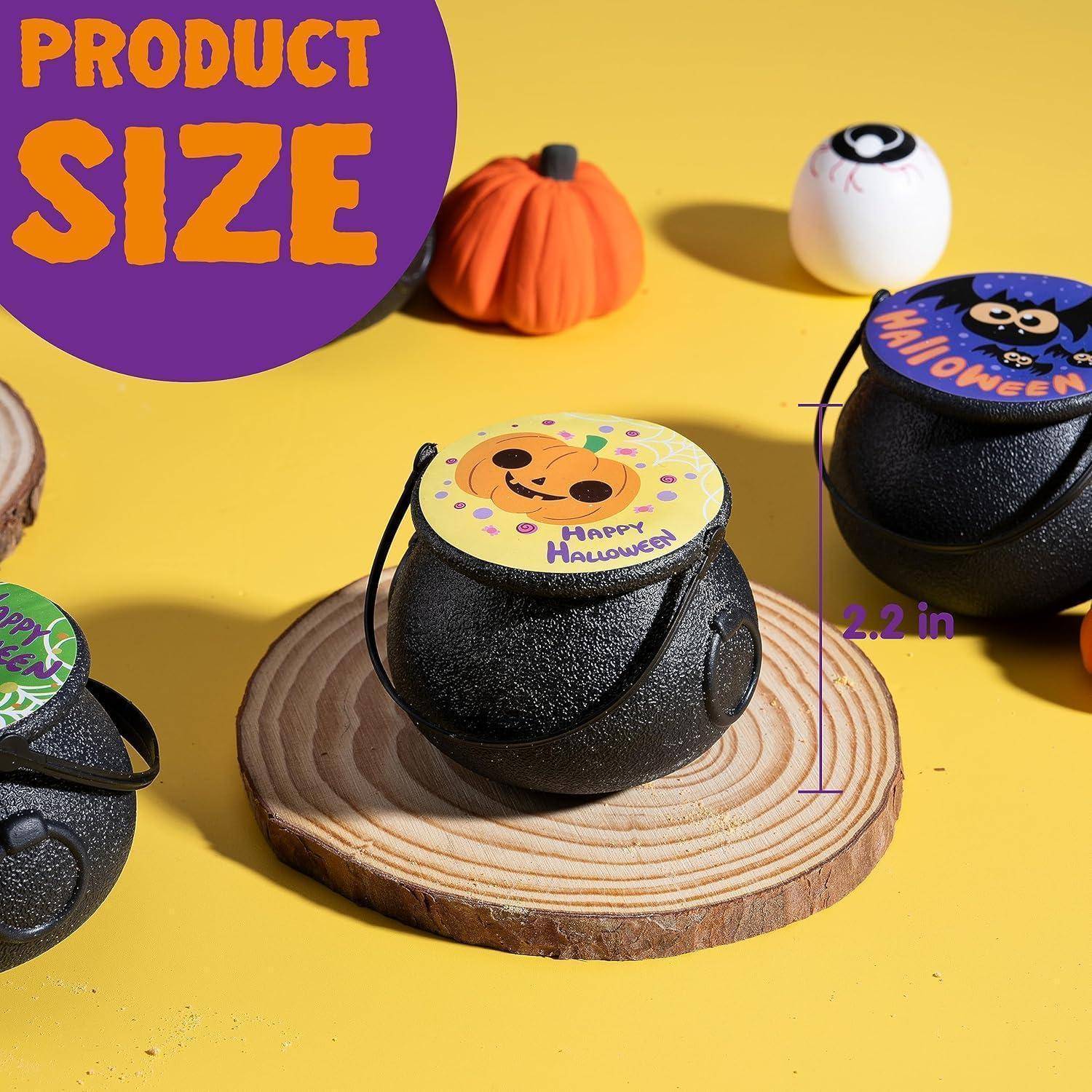 6er Halloween Hexenkessel Badebomben mit Mochi Squishy-Spielzeug