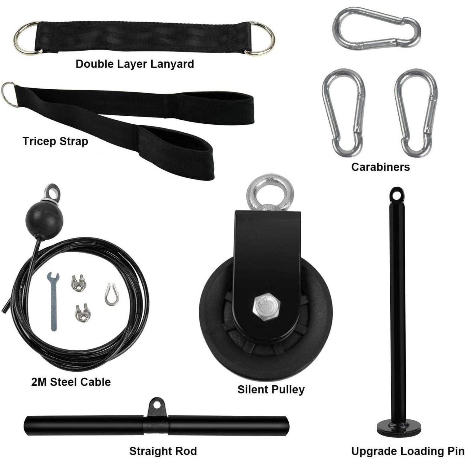 Fitness Latzug Gym Kabelzug Armtrainer Trizeps Seil Gewicht