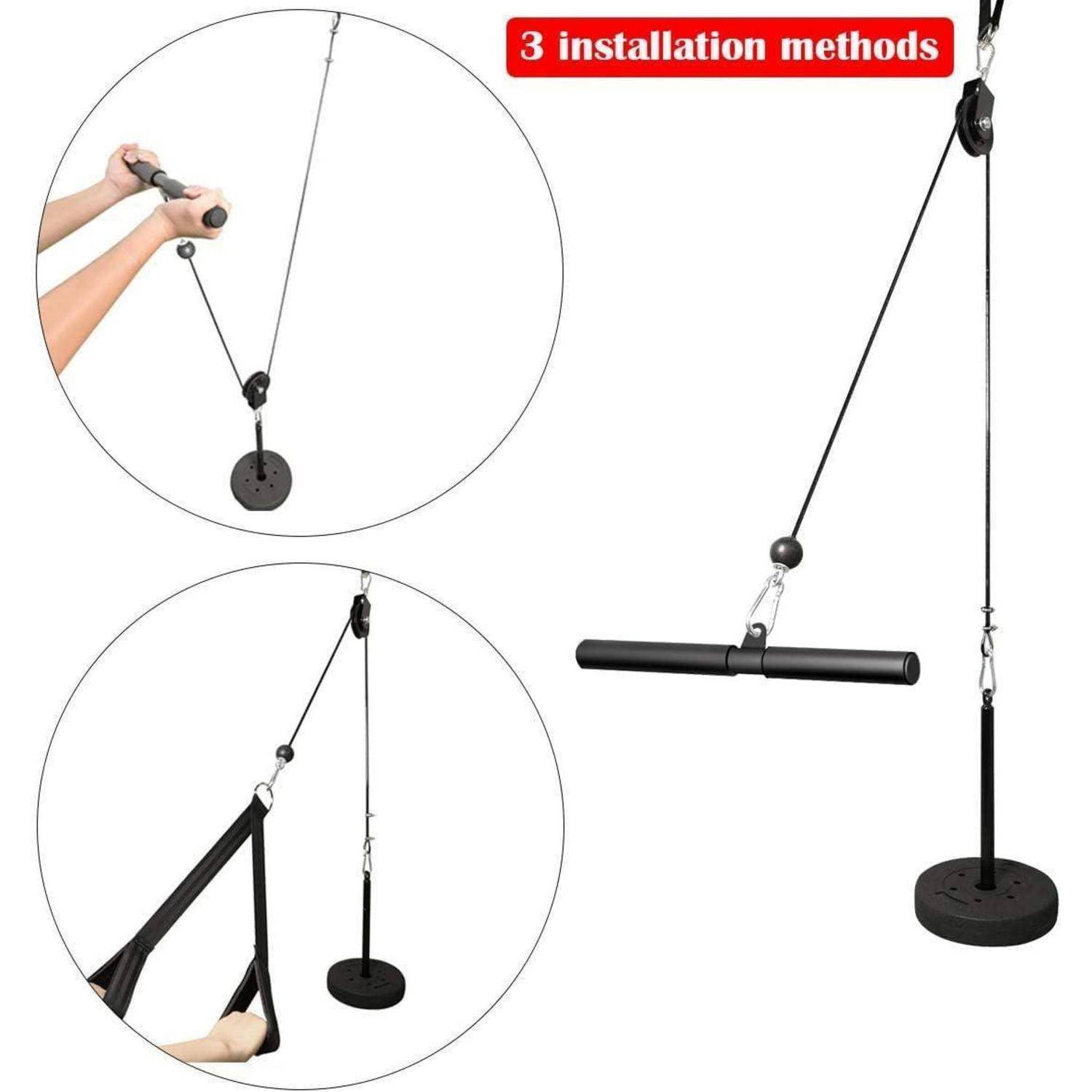 Fitness Latzug Gym Kabelzug Armtrainer Trizeps Seil Gewicht