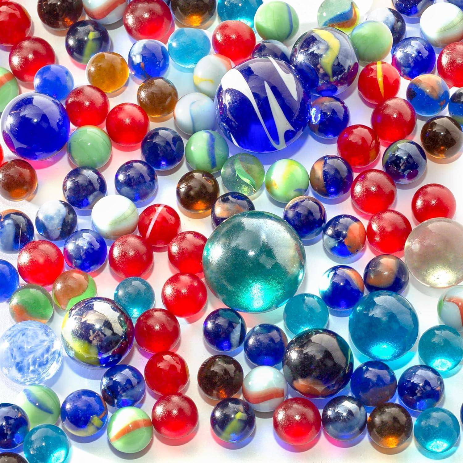 Bunte Glasmurmeln 680g Kinder Murmelspiel Deko Spielzeug Pflanzendeko