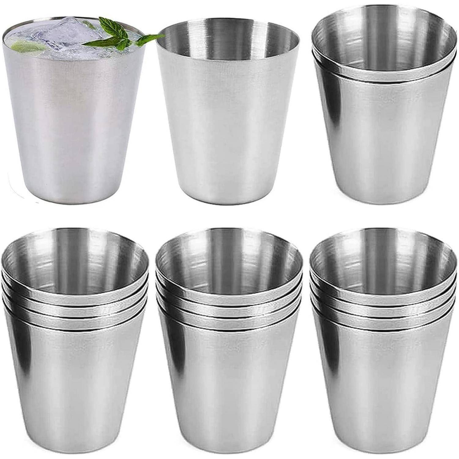 Edelstahl Shot Gläser 16 Stück 30ml Camping Picknick Outdoor Becher