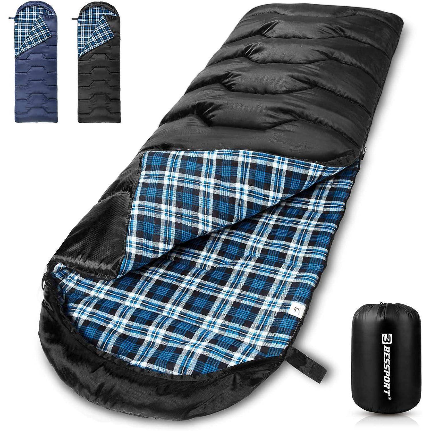 Schlafsack für Camping 3-4 Jahreszeiten -8 °C - 20°C Wasserdicht Warm