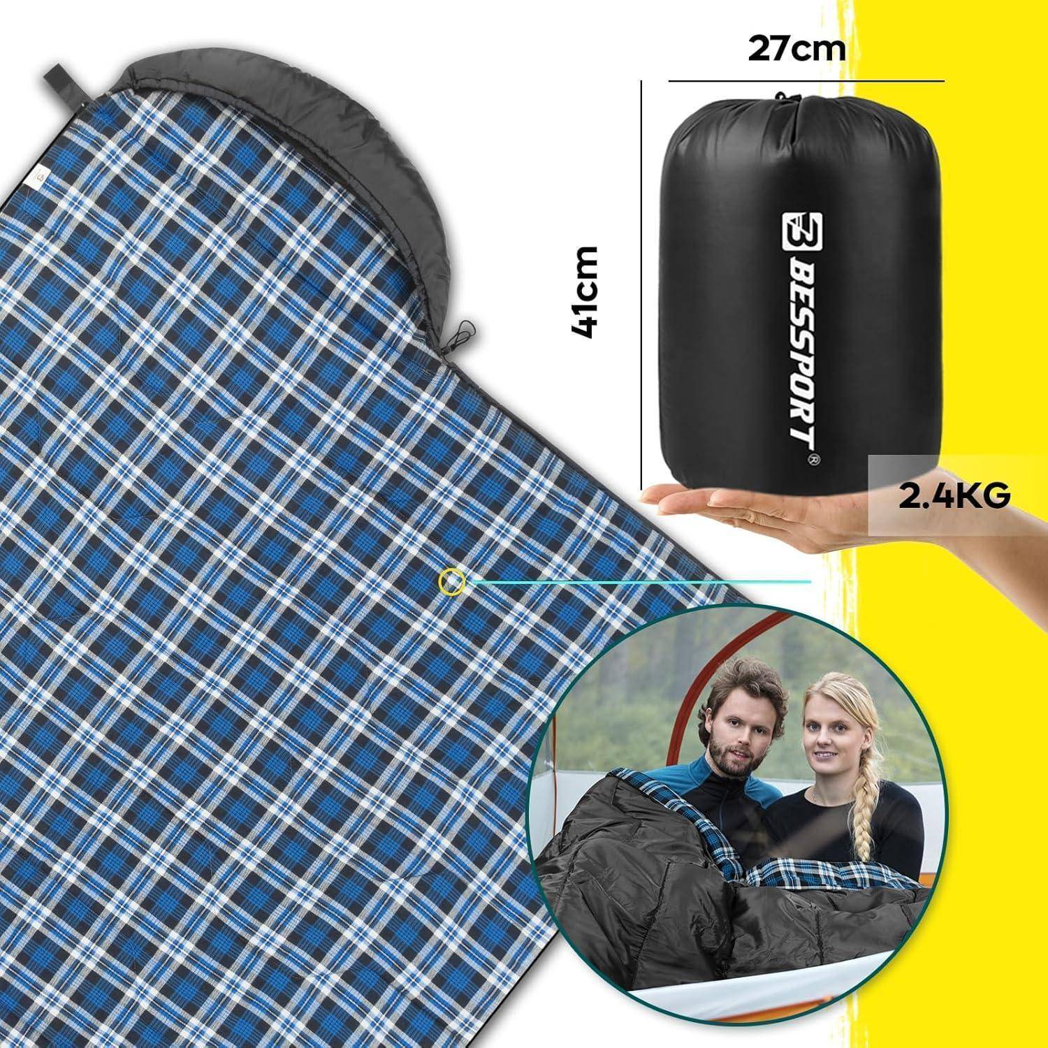 Schlafsack für Camping 3-4 Jahreszeiten -8 °C - 20°C Wasserdicht Warm