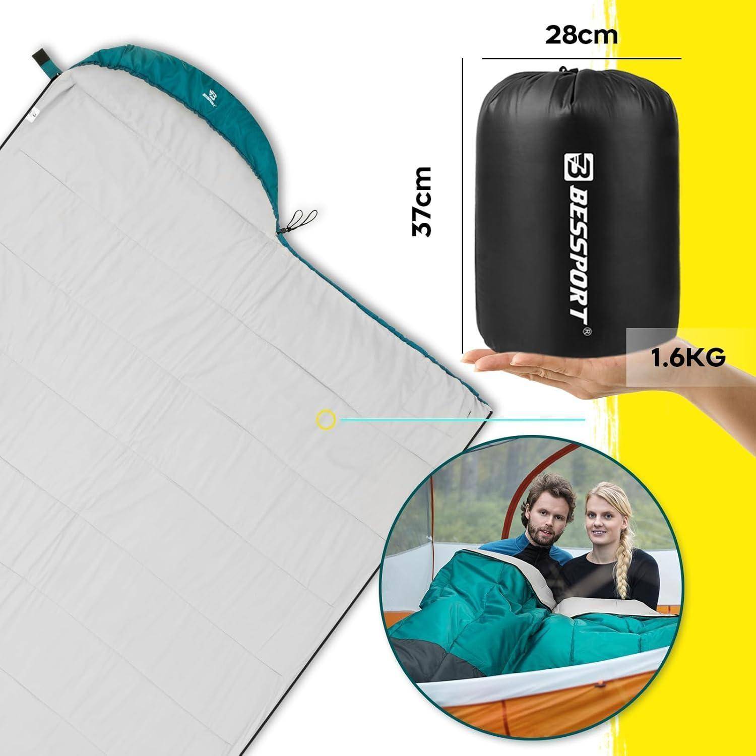 Schlafsack für Camping 3-4 Jahreszeiten -8 °C - 20°C Wasserdicht und