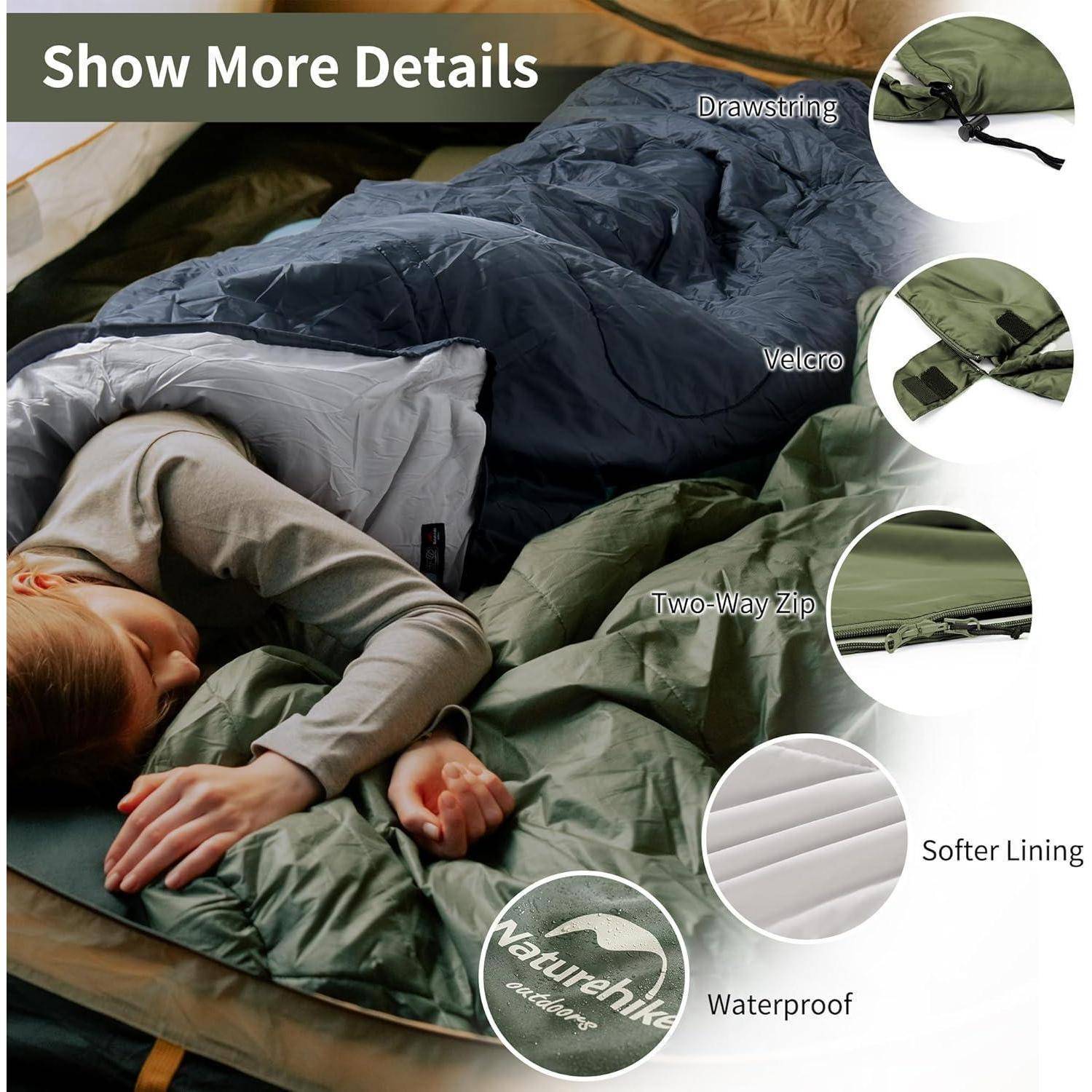 Deckenschlafsack 3 Jahreszeit Wasserdicht ultraleicht, 220 x 85cm für